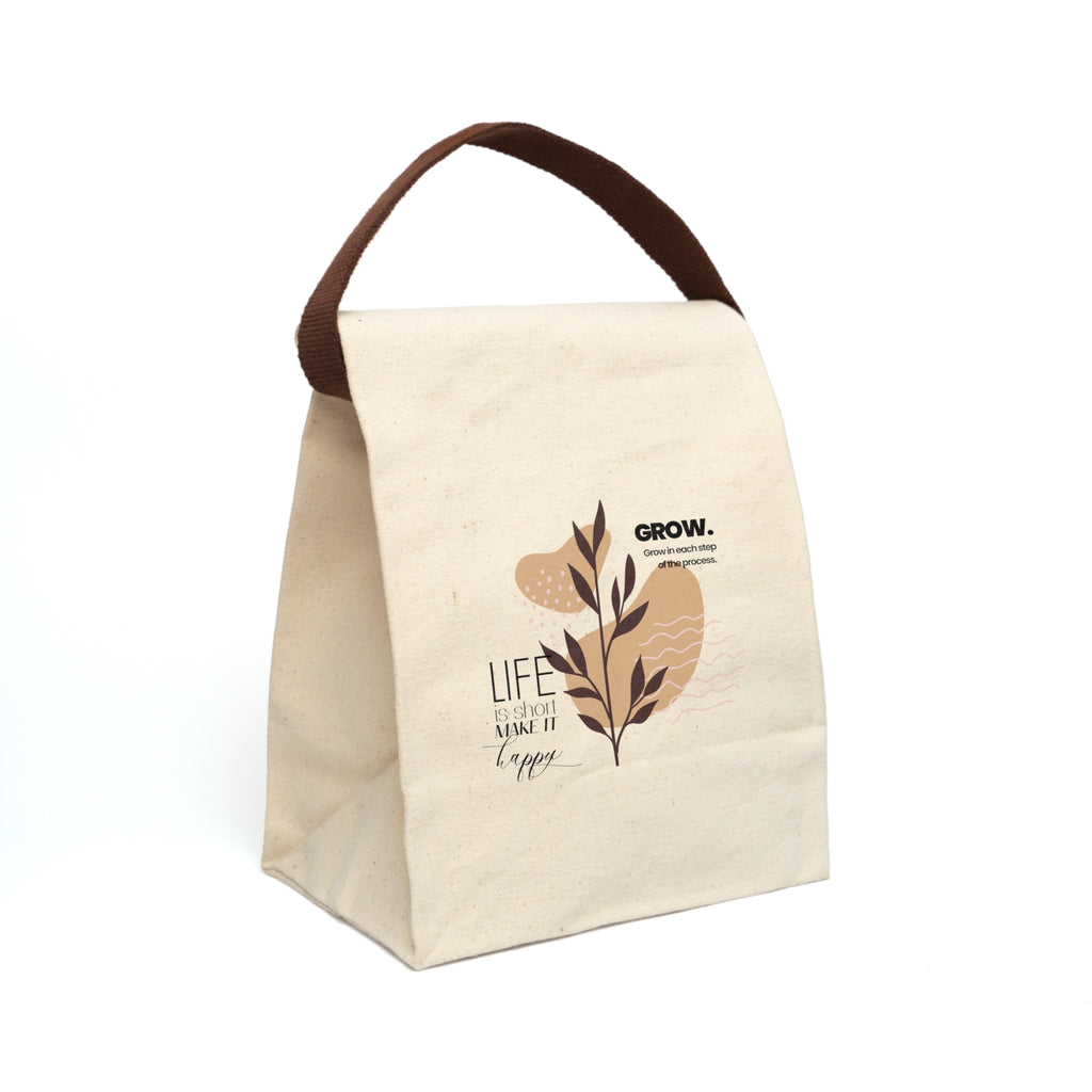 Eco-Friendly Canvas Lunch Bag with Inspirational Design, Reusable Lunch Tote for School, Work, Picnics, and Gifts