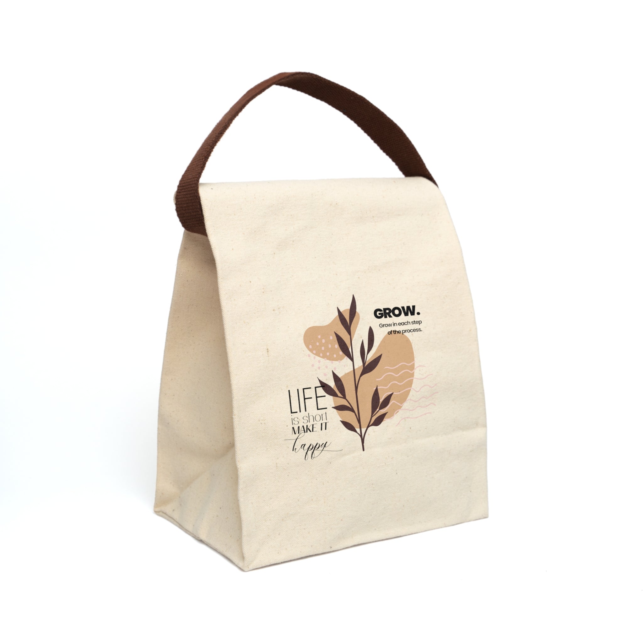 Eco-Friendly Canvas Lunch Bag with Inspirational Design, Reusable Lunch Tote for School, Work, Picnics, and Gifts