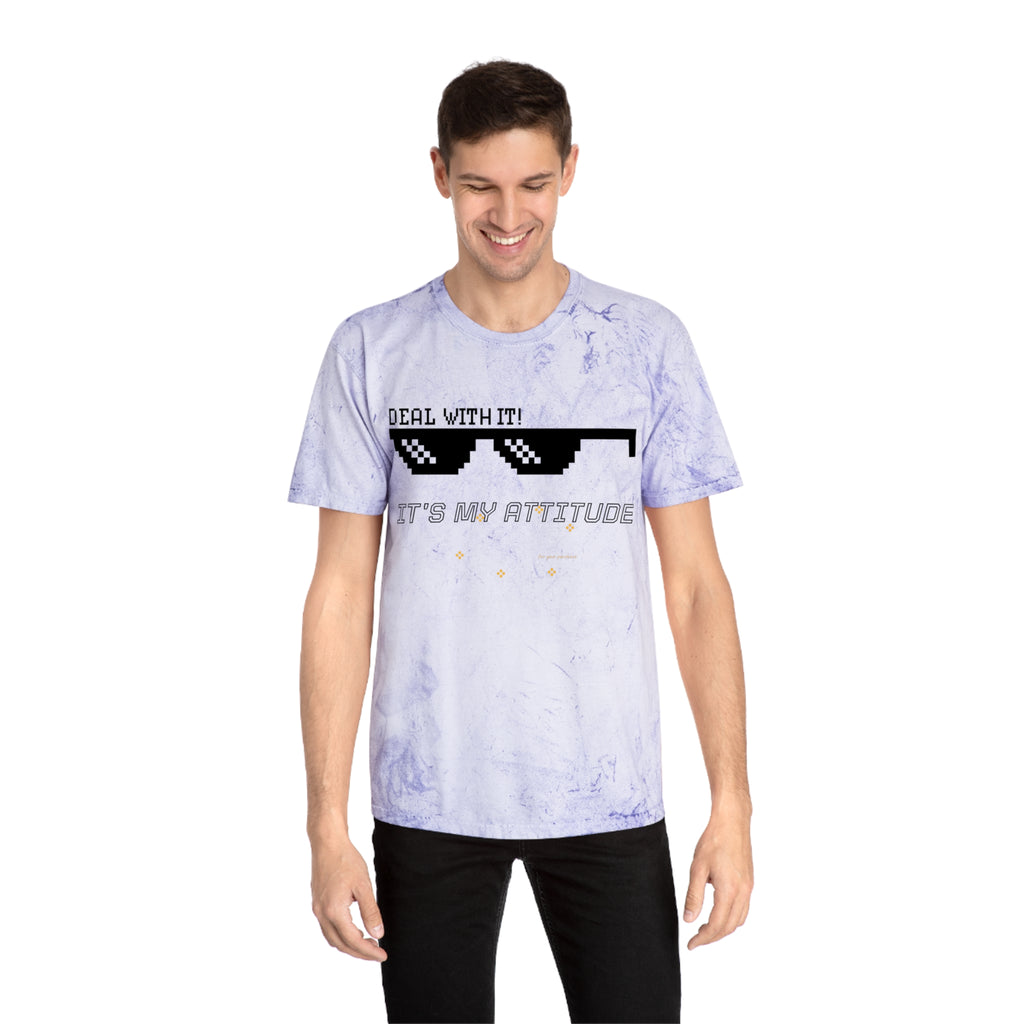 Deal With It Sunglasses Graphic Tee — "Deal With It! It’s My Attitude" Tie-Dye T-Shirt