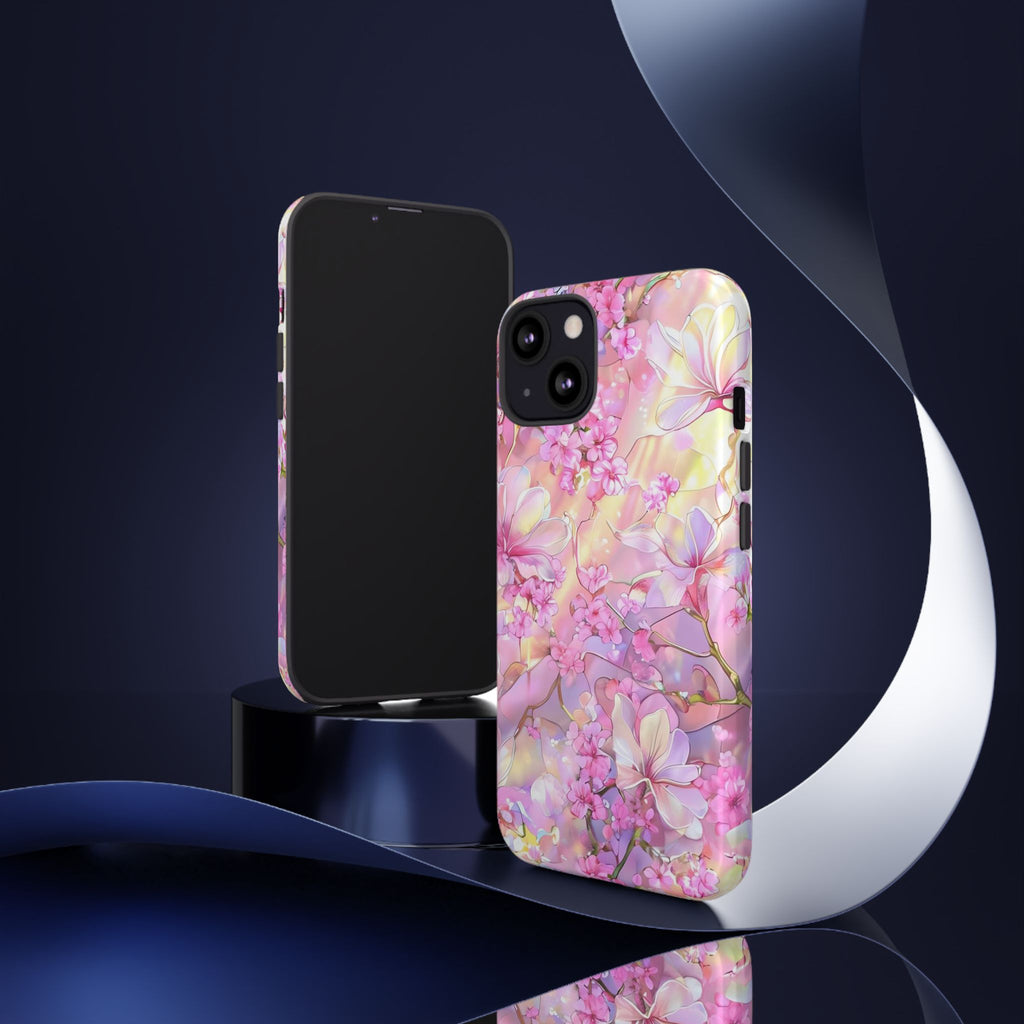 Floral Elegance Tough Phone Case – Dual-Layer Protection for iPhone 17/16/15 & Samsung | Glossy or Matte Finish | Morphesa