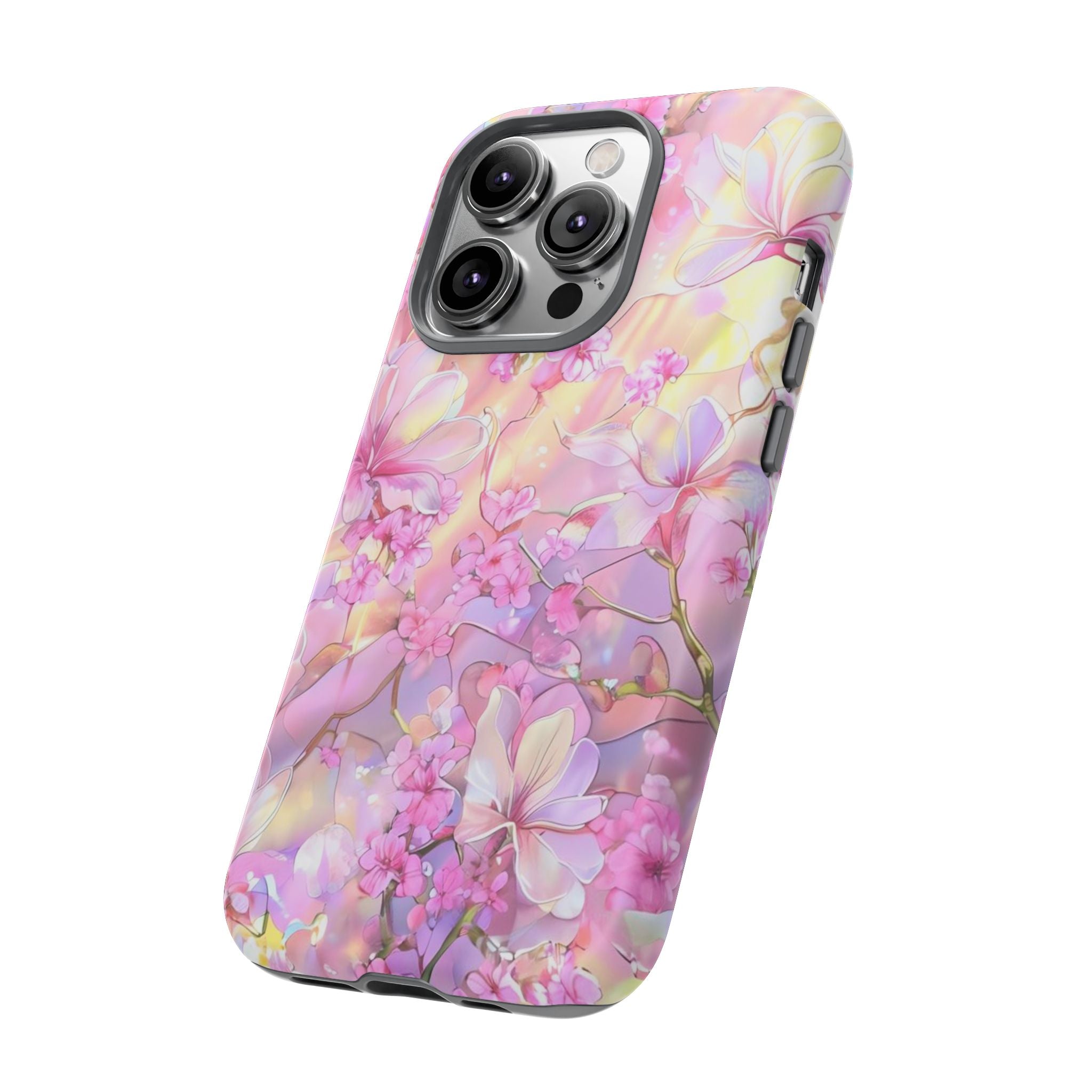 Floral Elegance Tough Phone Case – Dual-Layer Protection for iPhone 17/16/15 & Samsung | Glossy or Matte Finish | Morphesa