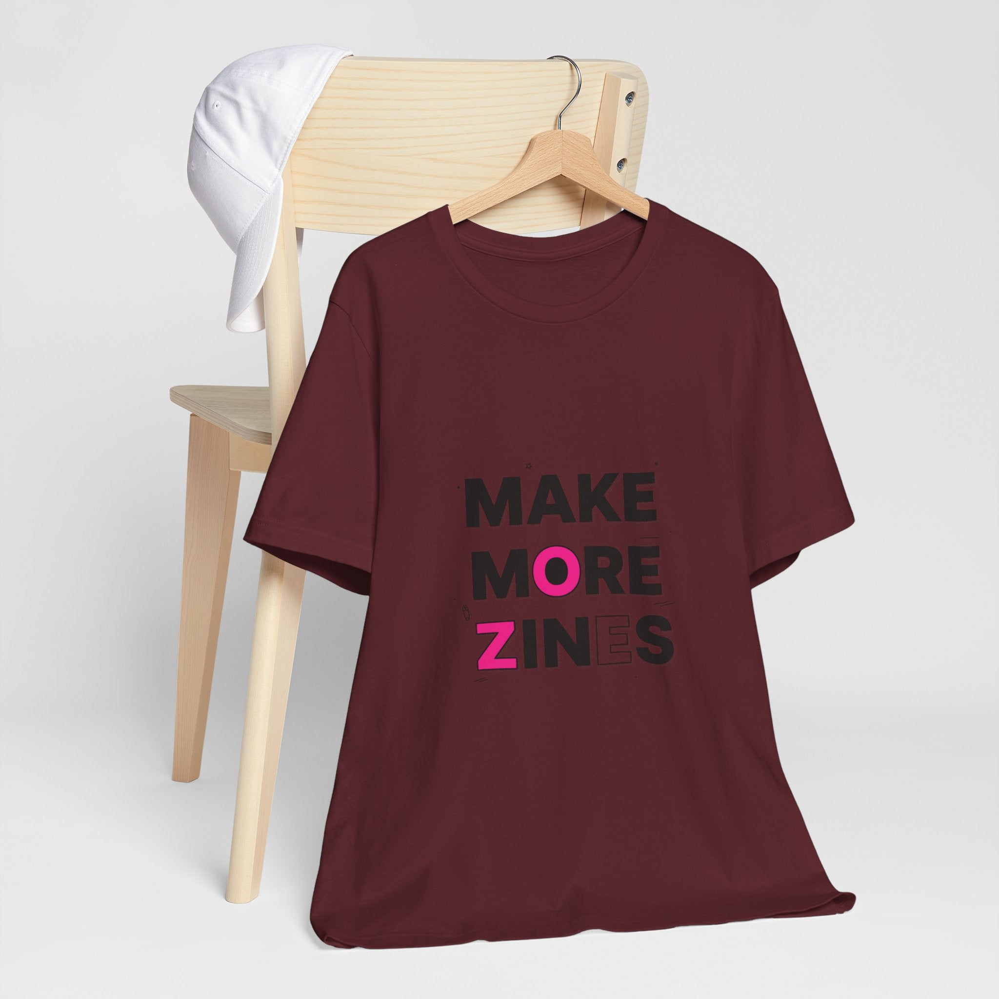MAKE MORE ZINES Tee | ransom collage shirt, zine style cutout letters