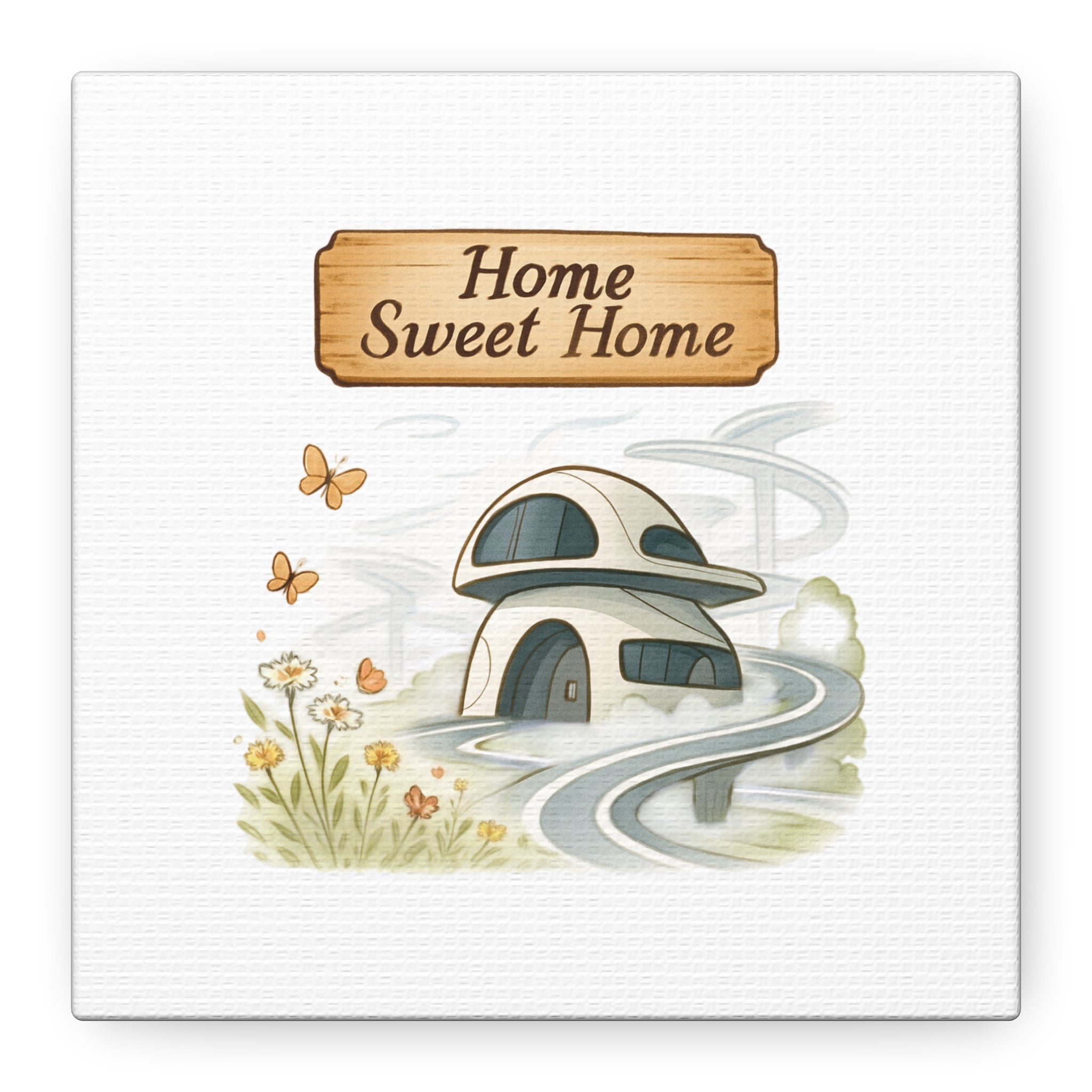 Home Sweet Home Canvas Wall Art — Cozy Cottage Matte Stretched Canvas