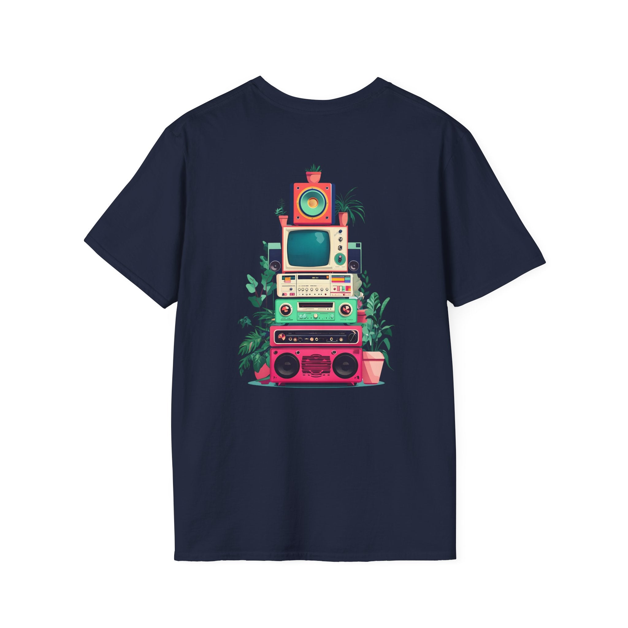Retro Beach Vibes Unisex Softstyle T-Shirt, Casual Summer Tee, Vintage Style Shirt, Music Lover Gift, Relaxed Fit Apparel