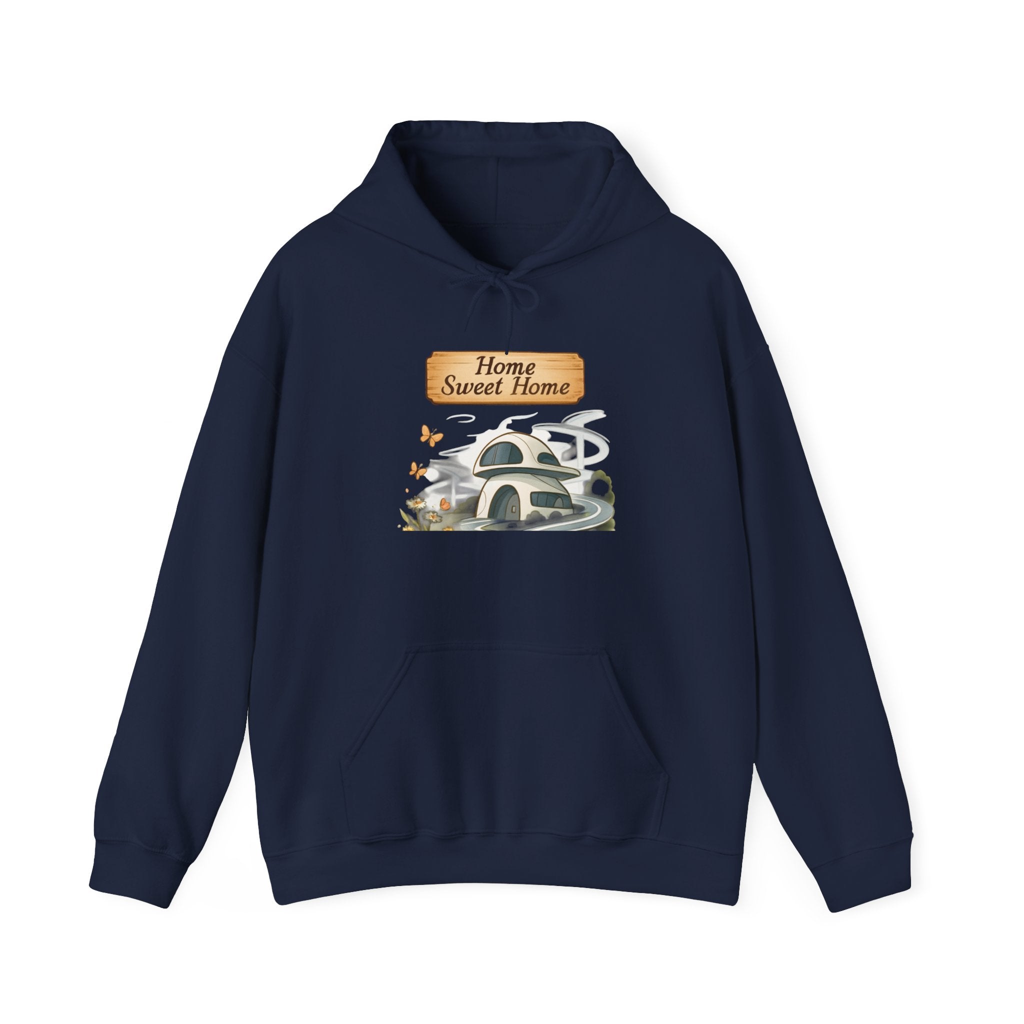 Hoodie - 'Home Sweet Home' Cozy Cottage Hoodie, Rustic Floral House Sweatshirt