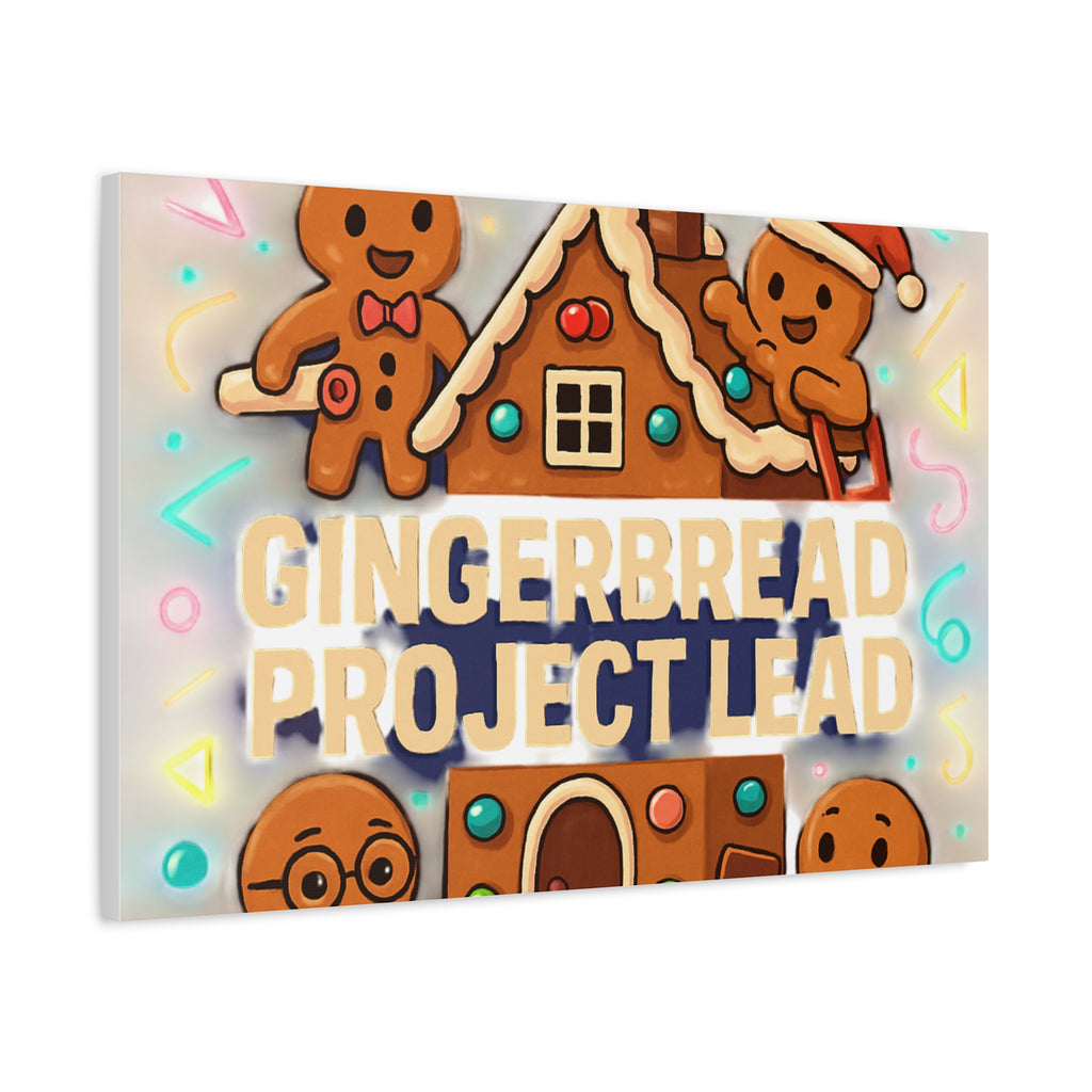Gingerbread Project Lead Canvas Art — Holiday Kitchen Wall Decor