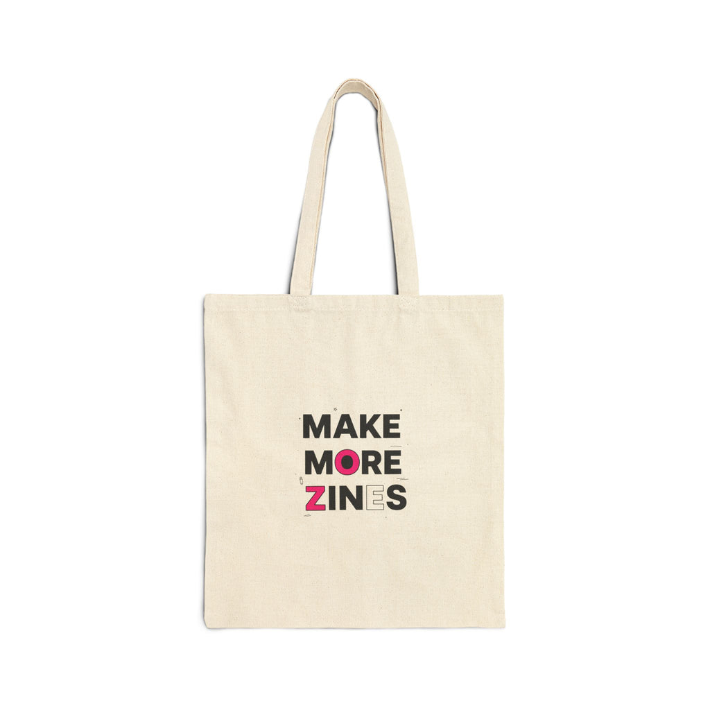 Make More Zines Tote | ransom collage, cutout letters indie collage art
