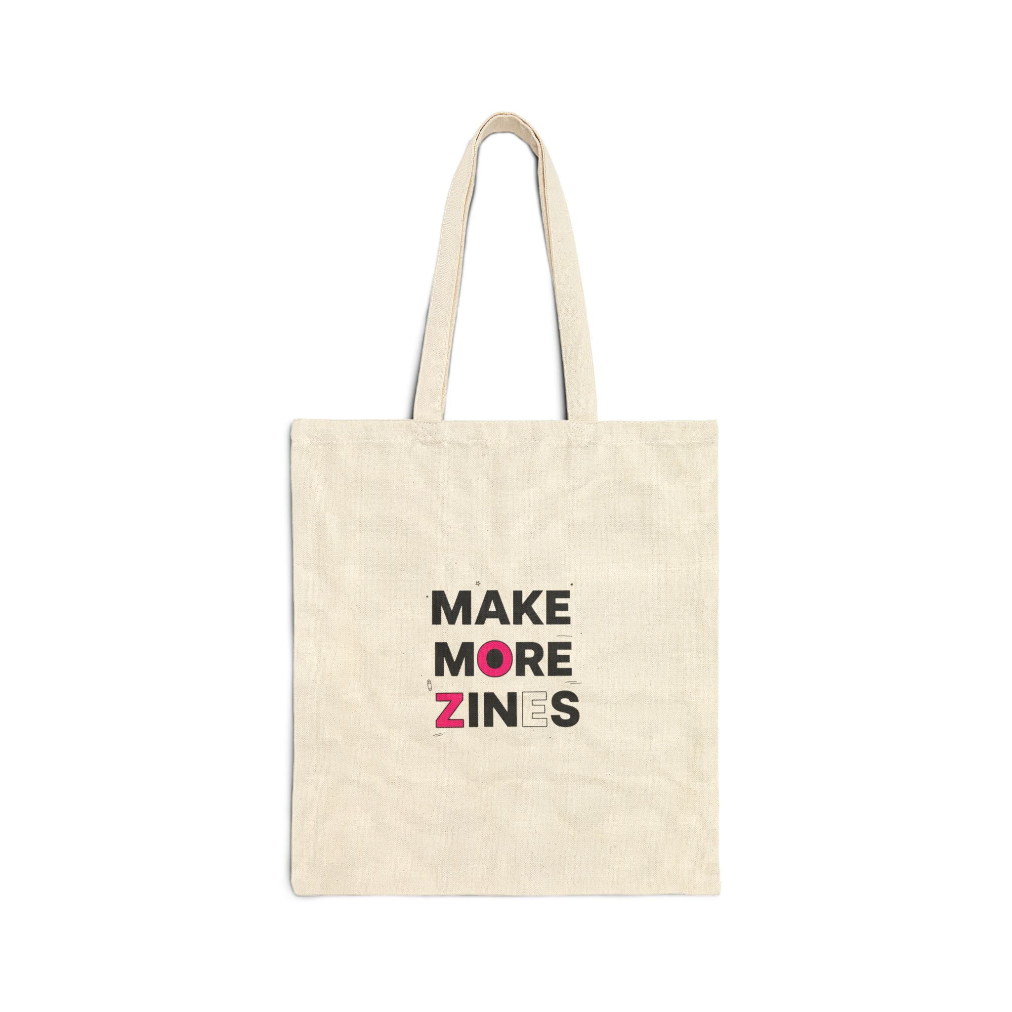 Make More Zines Tote | ransom collage, cutout letters indie collage art