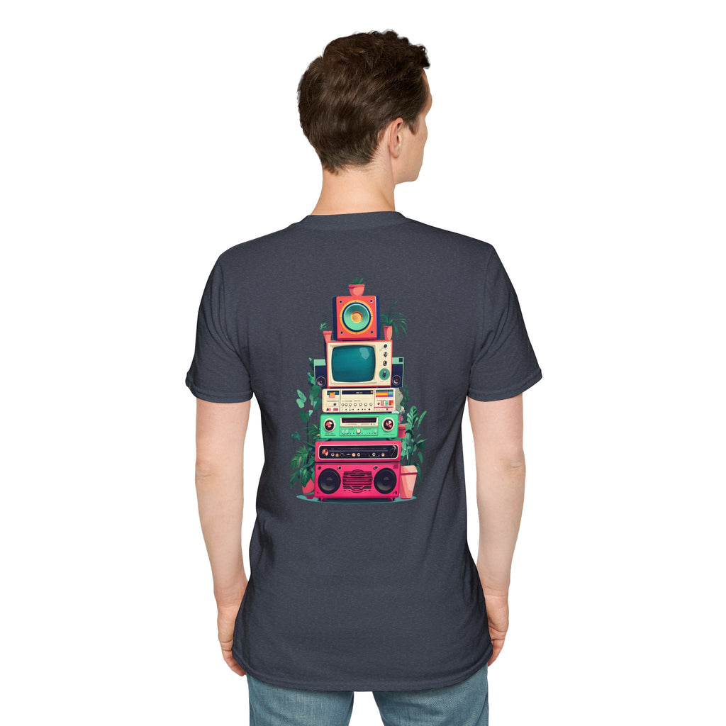 Retro Beach Vibes Unisex Softstyle T-Shirt, Casual Summer Tee, Vintage Style Shirt, Music Lover Gift, Relaxed Fit Apparel