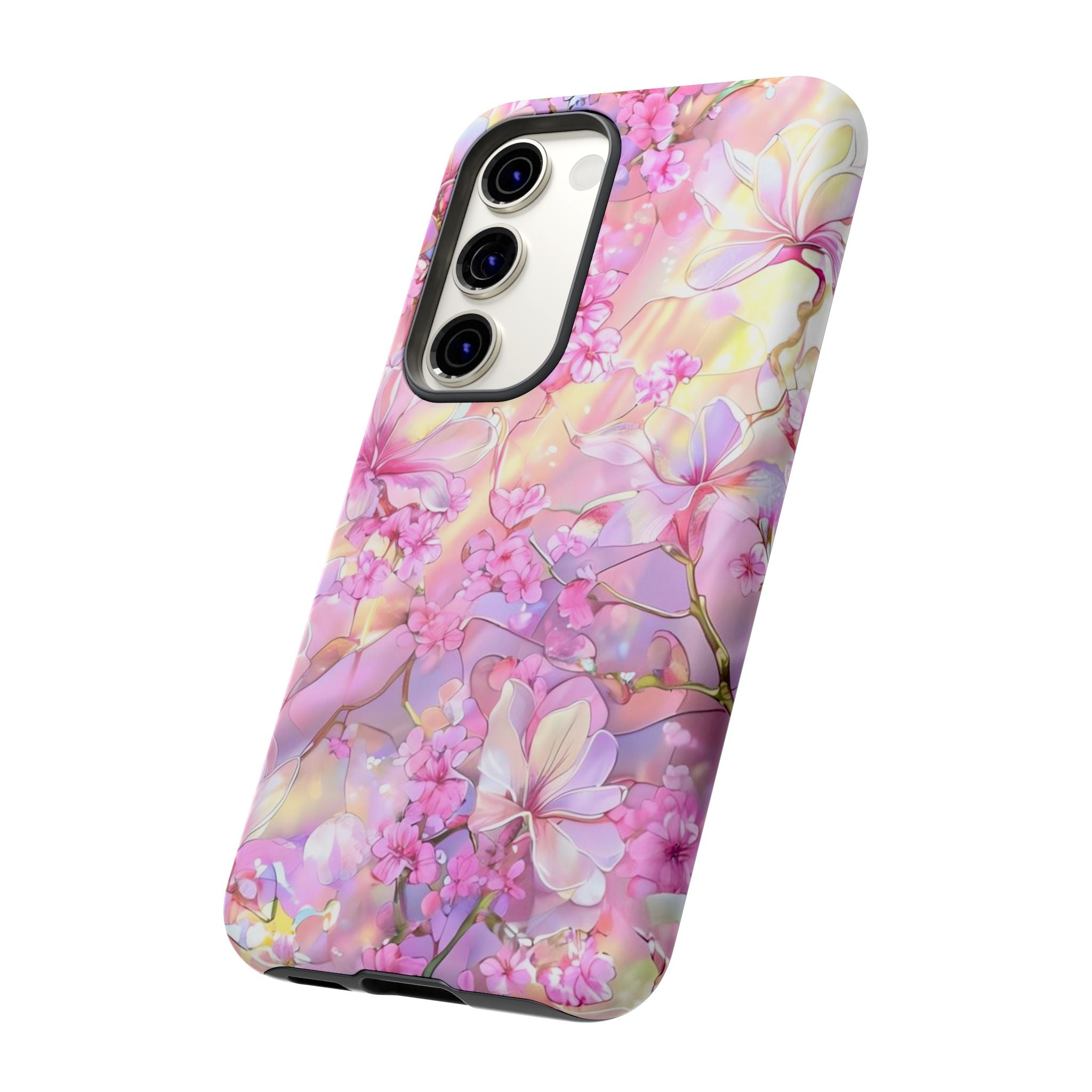 Floral Elegance Tough Phone Case – Dual-Layer Protection for iPhone 17/16/15 & Samsung | Glossy or Matte Finish | Morphesa