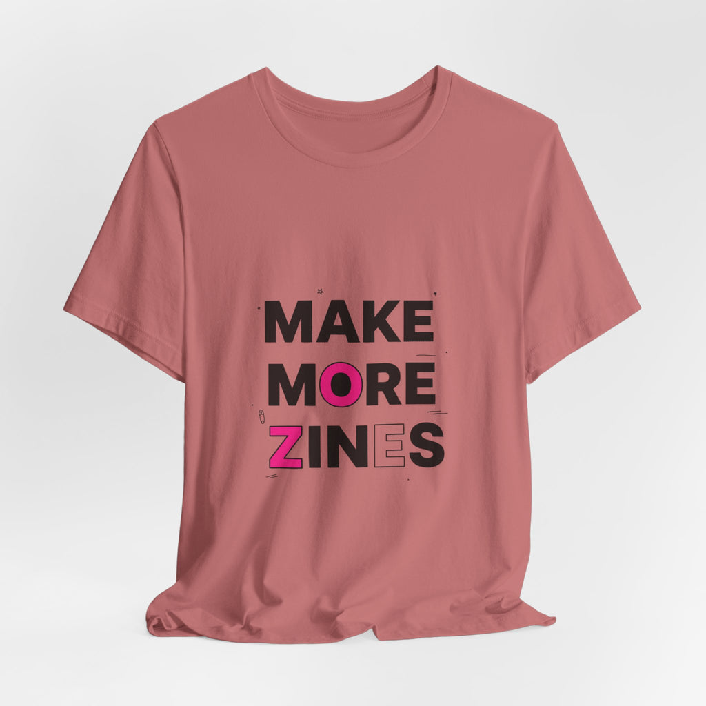 MAKE MORE ZINES Tee | ransom collage shirt, zine style cutout letters