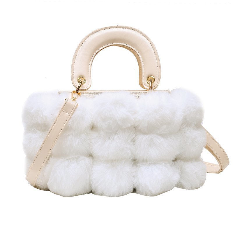 Chic Winter Plush Shoulder Bag - Stylish Messenger Handbag for Every Occasion