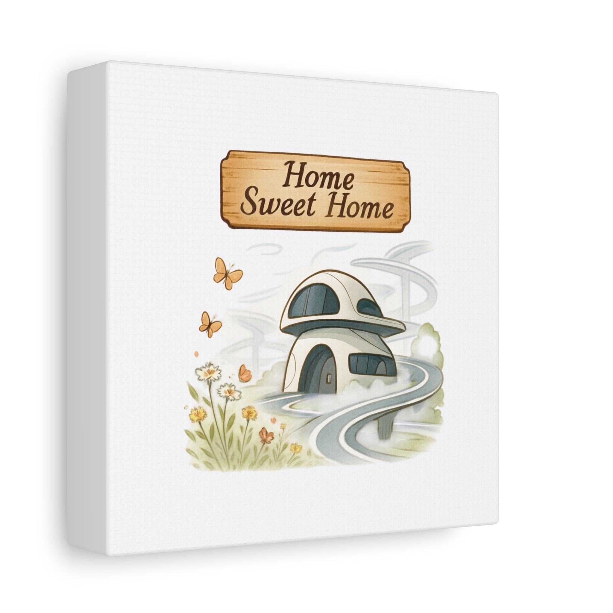 Home Sweet Home Canvas Wall Art — Cozy Cottage Matte Stretched Canvas