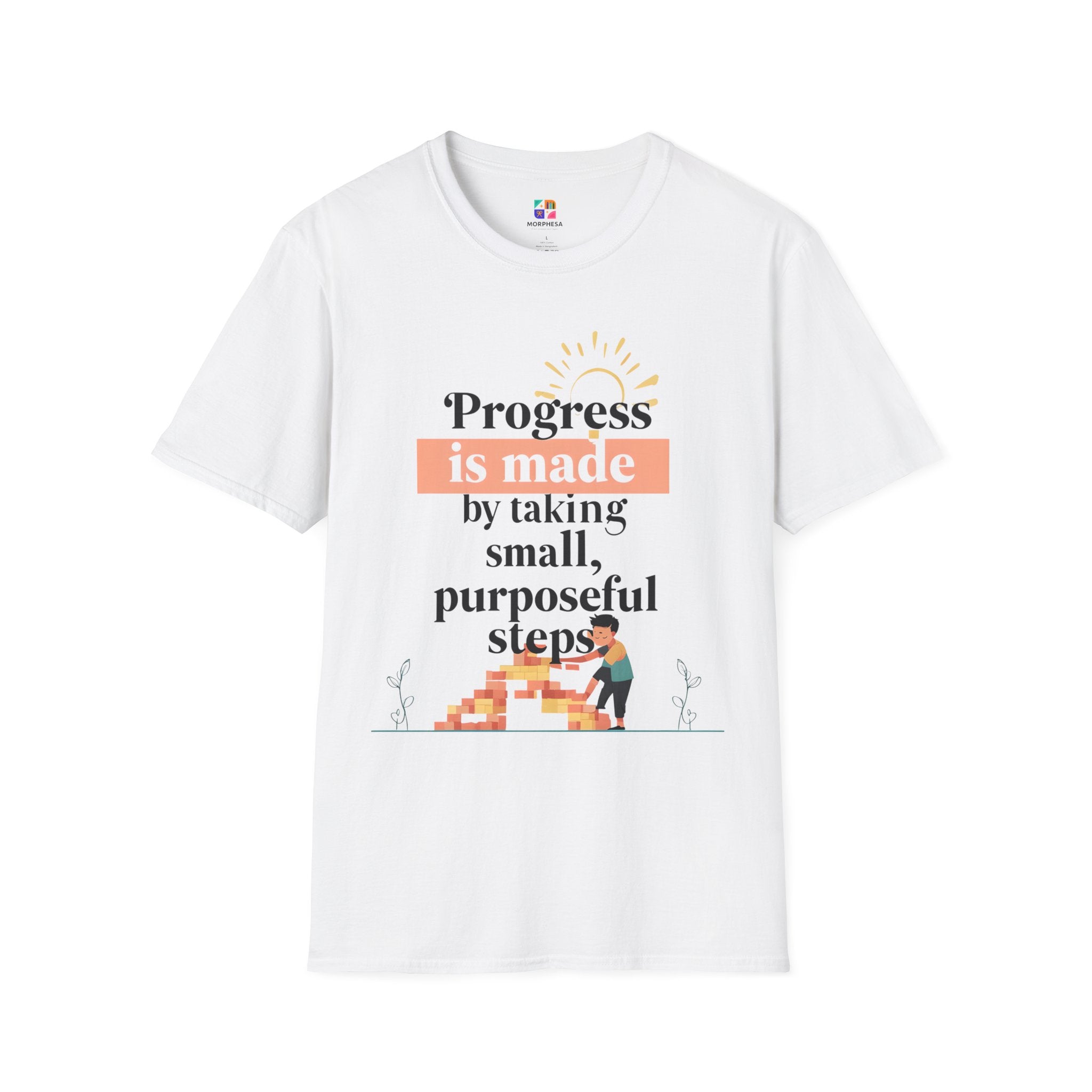 Motivational T-Shirt, Inspirational Gift for Personal Growth, Progress Quote Tee, Everyday Wear, Encouragement Apparel