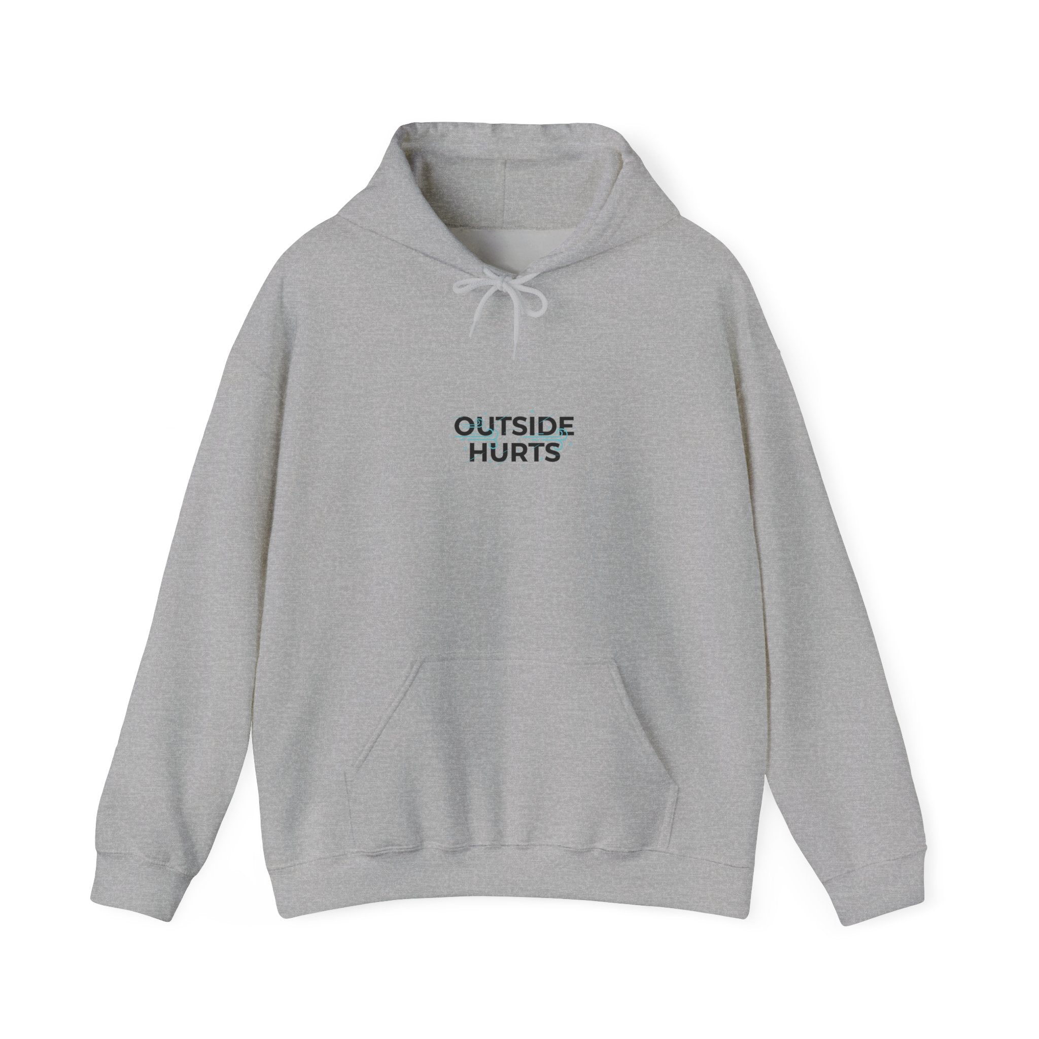 OUTSIDE HURTS Hoodie | wind-chill minimalism, winter meme