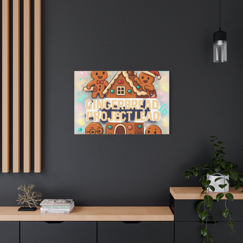 Gingerbread Project Lead Canvas Art — Holiday Kitchen Wall Decor