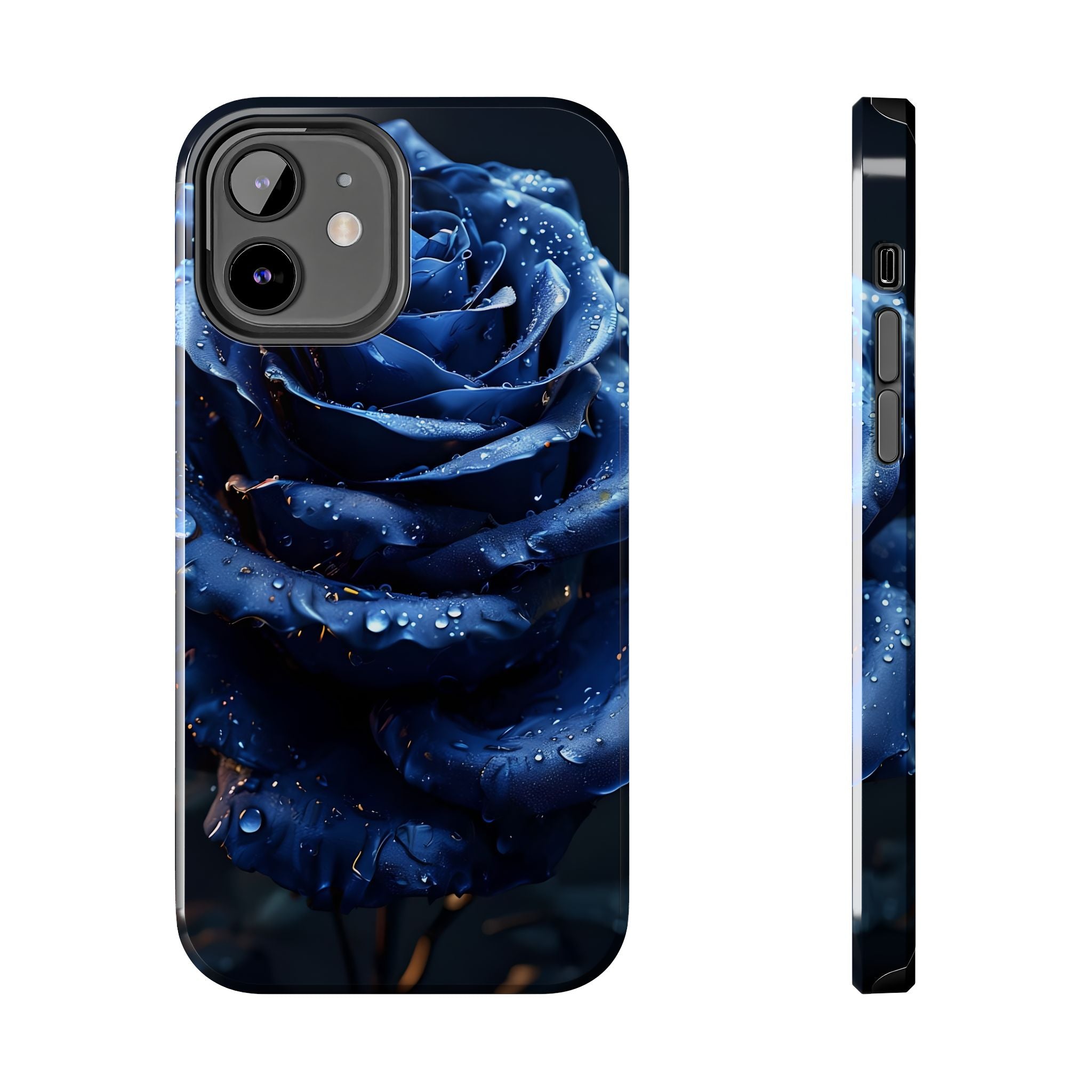 iPhone 17 Pro Max Tough Phone Case - Elegant Blue Rossy Design