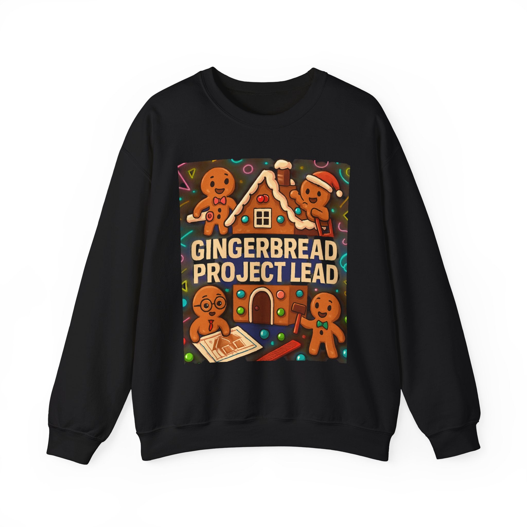 Gingerbread Project Lab Sweatshirt — Cute Holiday Cookie House Crewneck