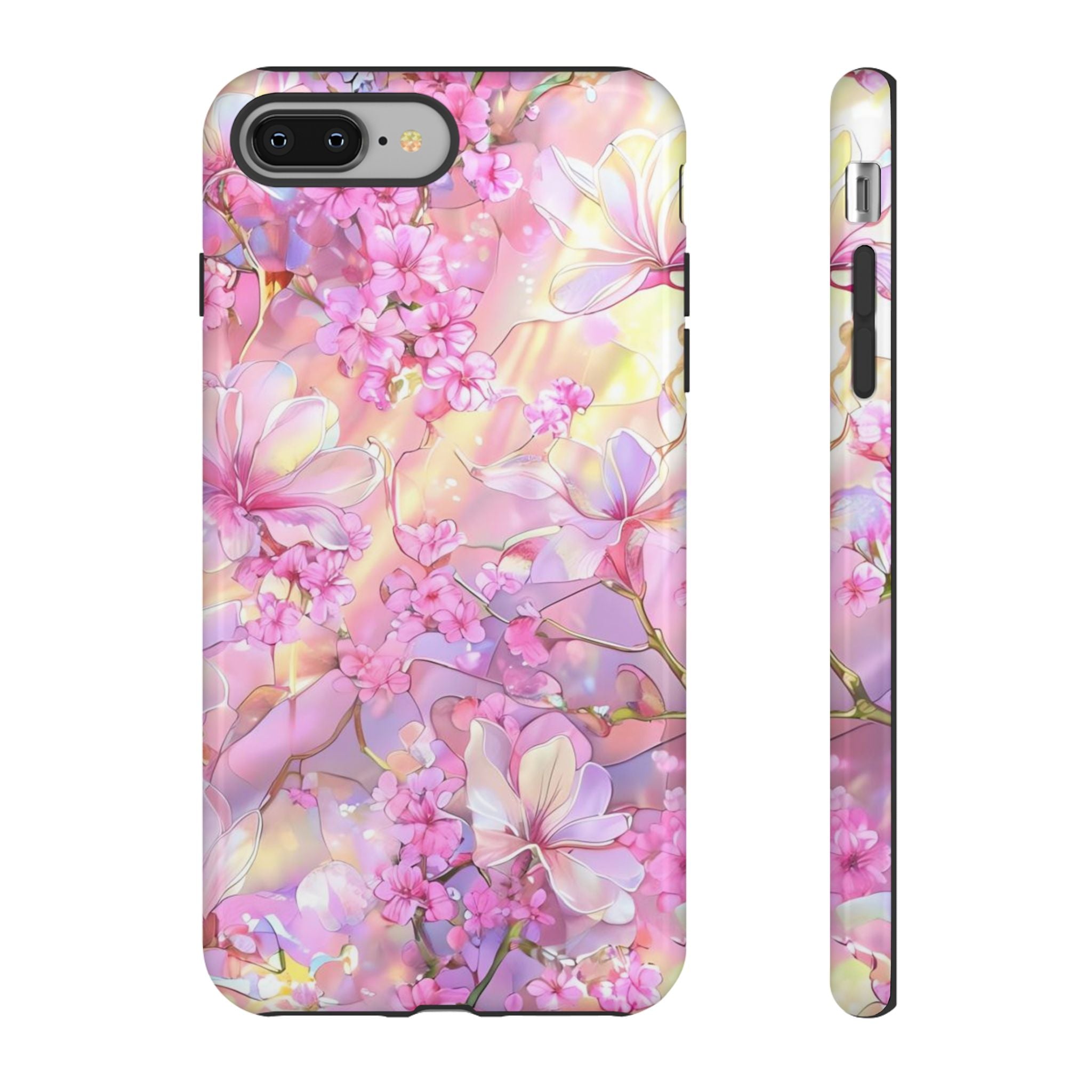 Floral Elegance Tough Phone Case – Dual-Layer Protection for iPhone 17/16/15 & Samsung | Glossy or Matte Finish | Morphesa
