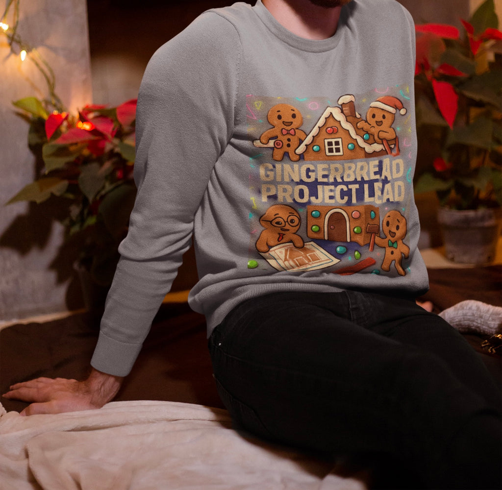 Gingerbread Project Lab Sweatshirt — Cute Holiday Cookie House Crewneck