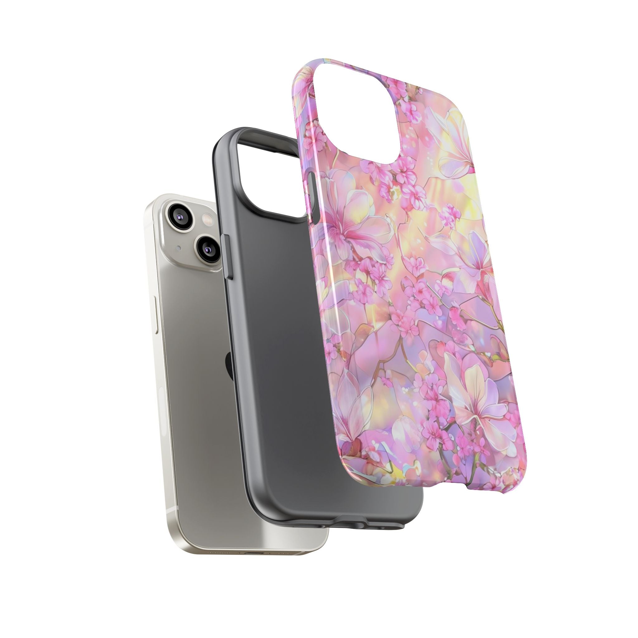 Floral Elegance Tough Phone Case – Dual-Layer Protection for iPhone 17/16/15 & Samsung | Glossy or Matte Finish | Morphesa
