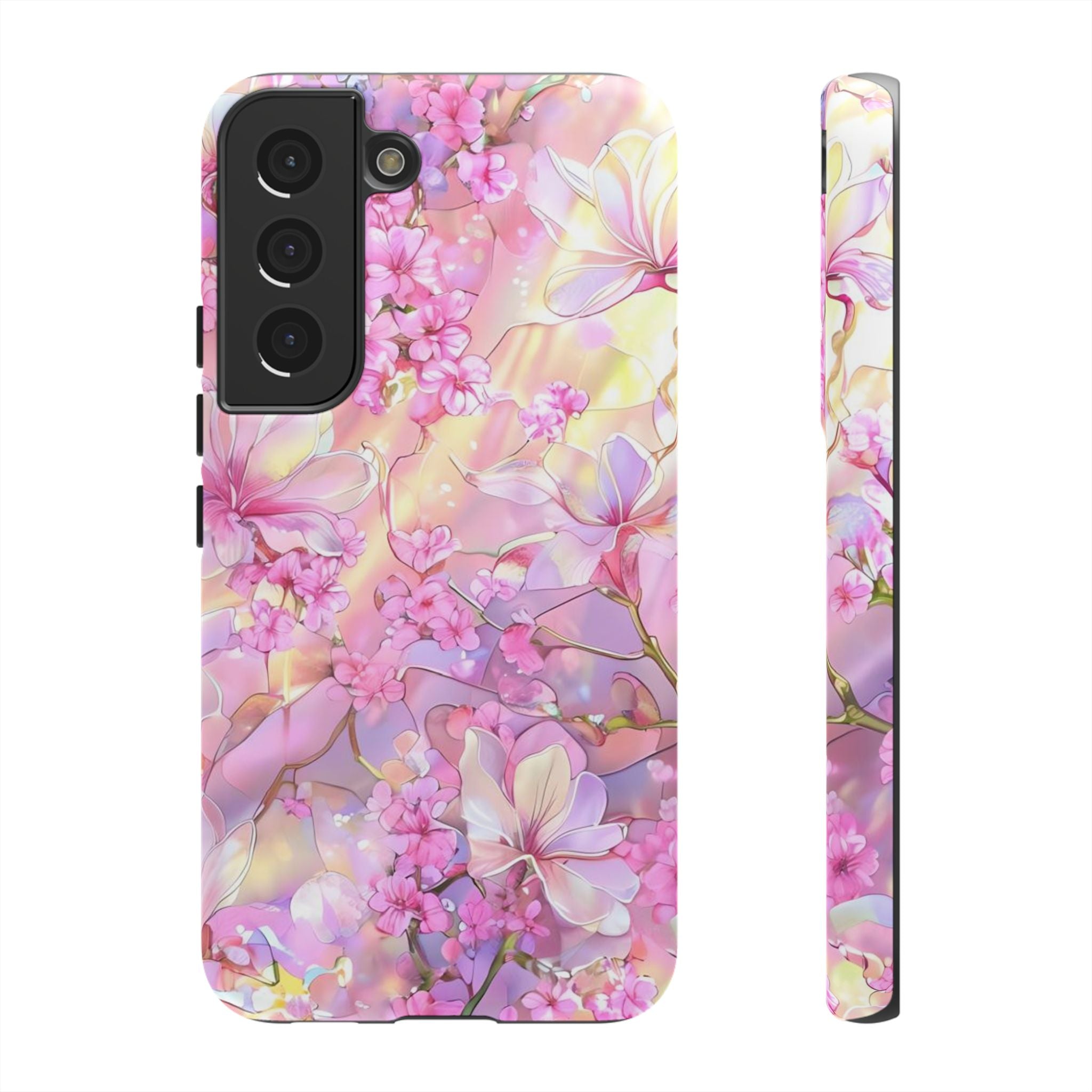 Floral Elegance Tough Phone Case – Dual-Layer Protection for iPhone 17/16/15 & Samsung | Glossy or Matte Finish | Morphesa