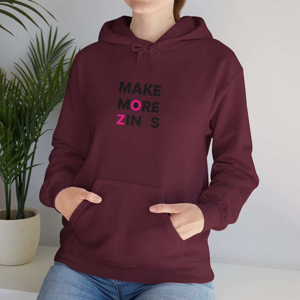Make More Zines Hoodie | ransom collage, cutout letters design