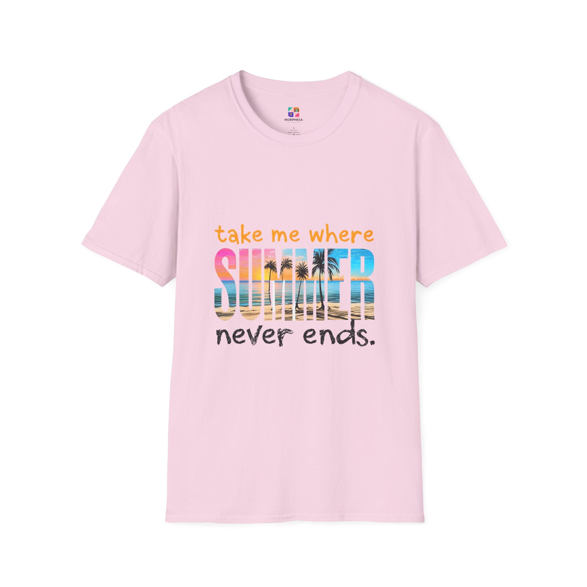 Summer Vibes Unisex T-Shirt | Take Me Where Summer Never Ends | Casual Wear, Vacation Shirt, Beach Tee, Gift Idea, Summer Collection