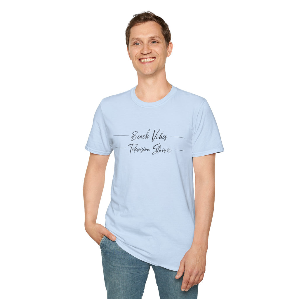 Retro Beach Vibes Unisex Softstyle T-Shirt, Casual Summer Tee, Vintage Style Shirt, Music Lover Gift, Relaxed Fit Apparel