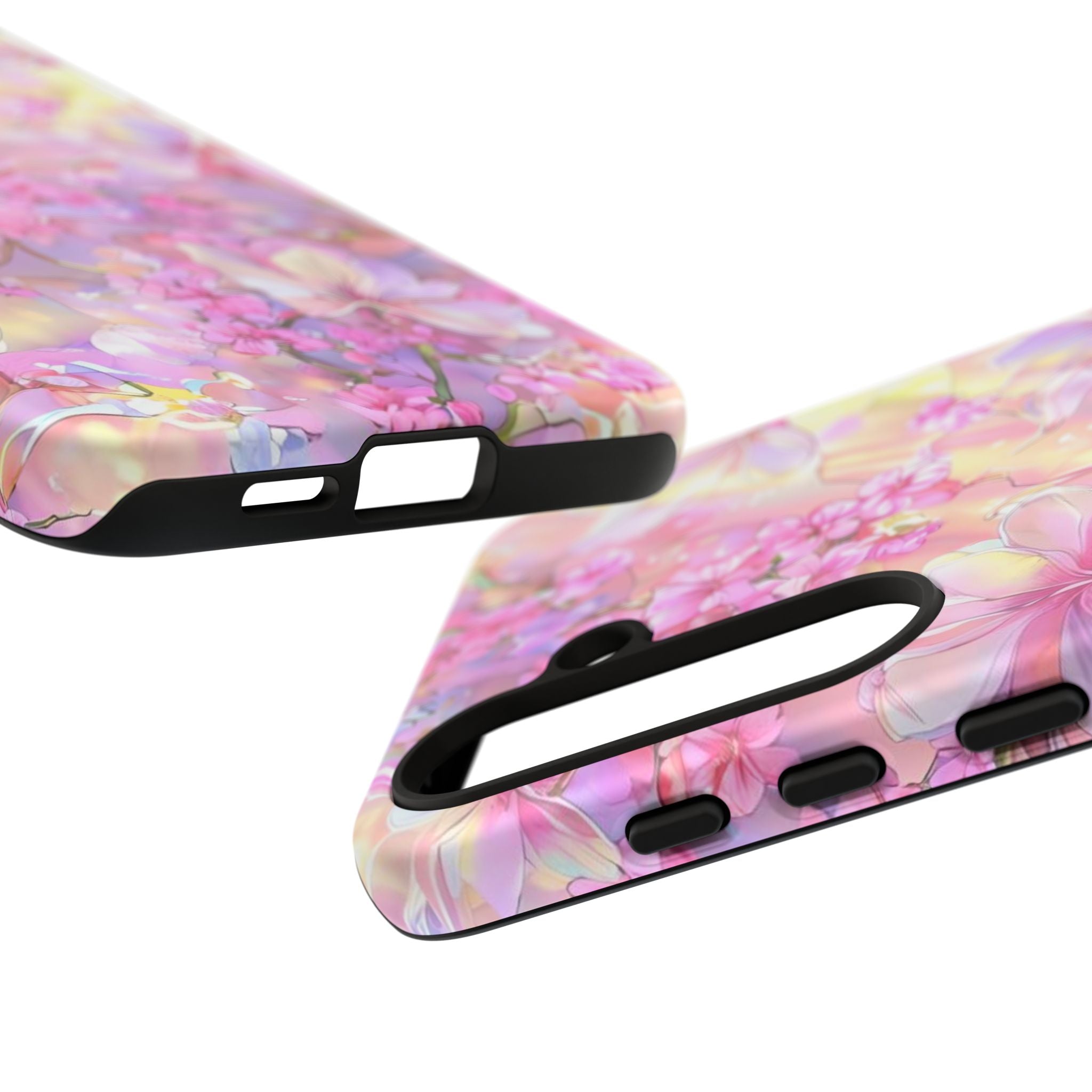 Floral Elegance Tough Phone Case – Dual-Layer Protection for iPhone 17/16/15 & Samsung | Glossy or Matte Finish | Morphesa