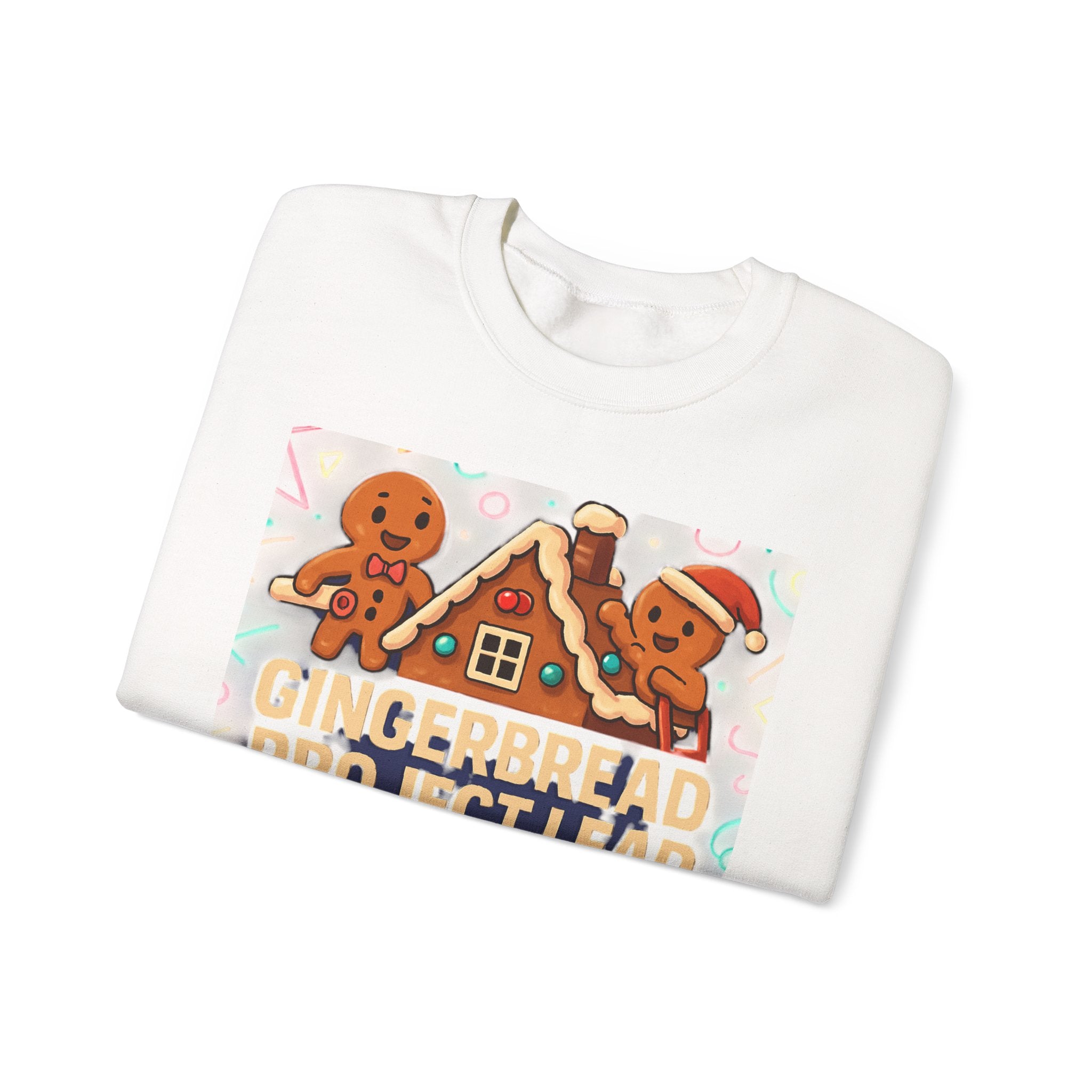 Gingerbread Project Lab Sweatshirt — Cute Holiday Cookie House Crewneck