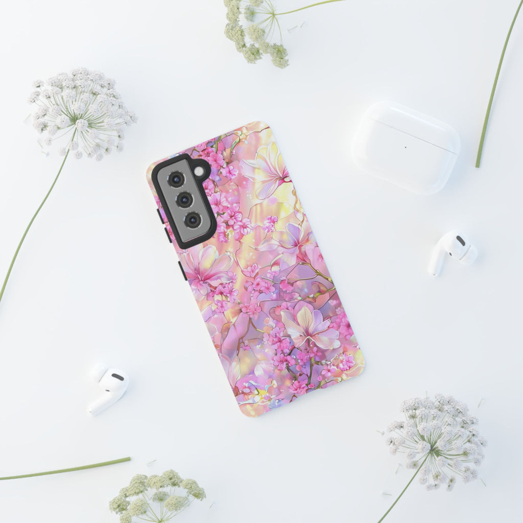 Floral Elegance Tough Phone Case – Dual-Layer Protection for iPhone 17/16/15 & Samsung | Glossy or Matte Finish | Morphesa