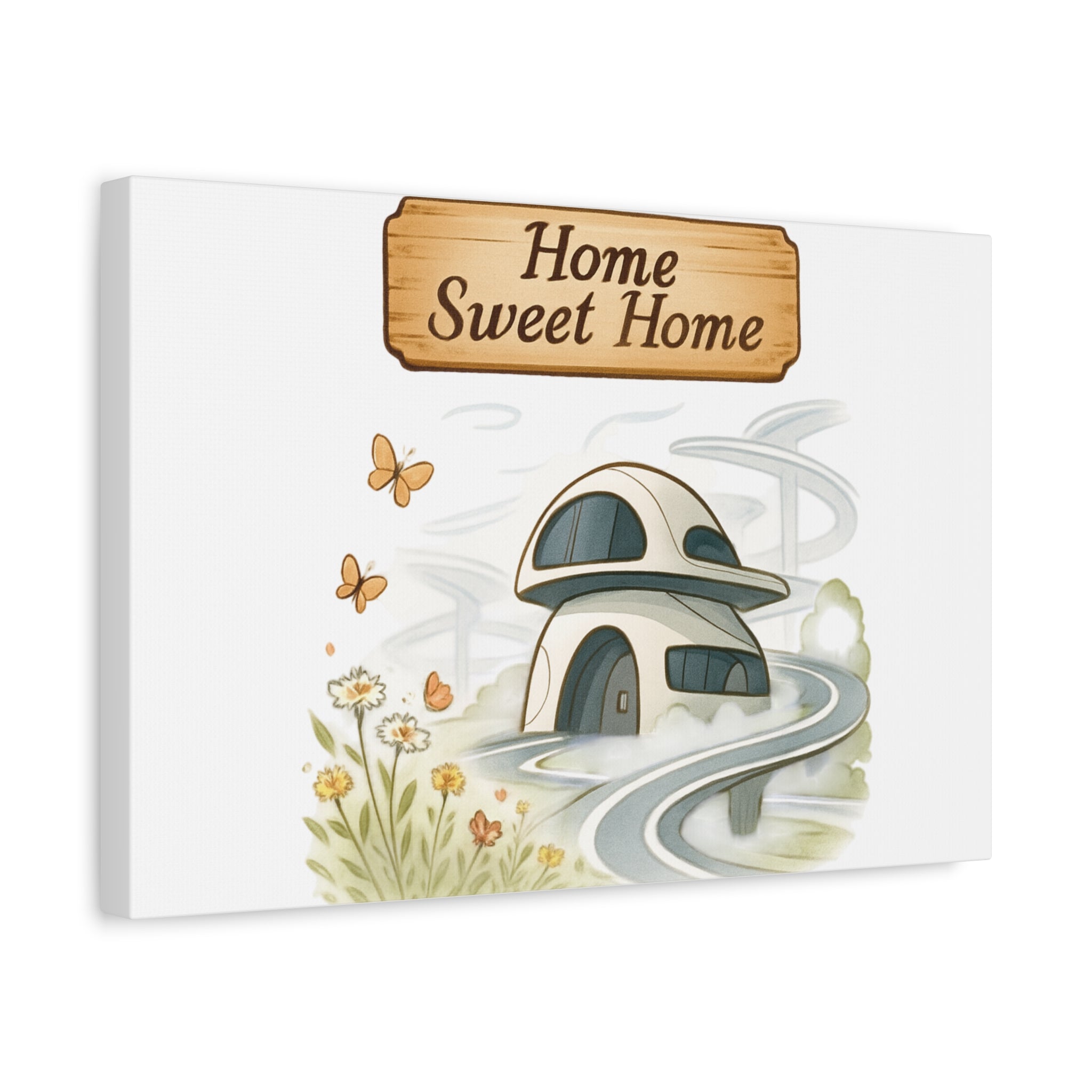 Home Sweet Home Canvas Wall Art — Cozy Cottage Matte Stretched Canvas