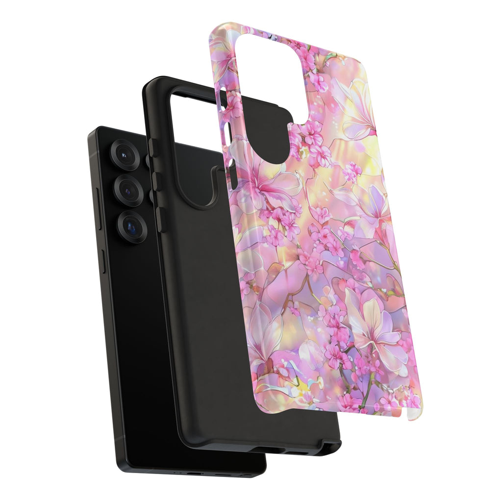 Floral Elegance Tough Phone Case – Dual-Layer Protection for iPhone 17/16/15 & Samsung | Glossy or Matte Finish | Morphesa