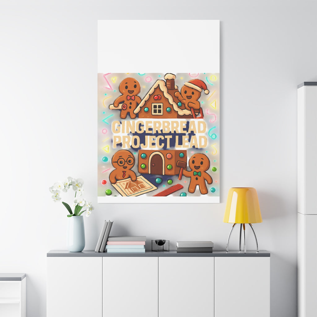 Gingerbread Project Lead Canvas Art — Holiday Kitchen Wall Decor