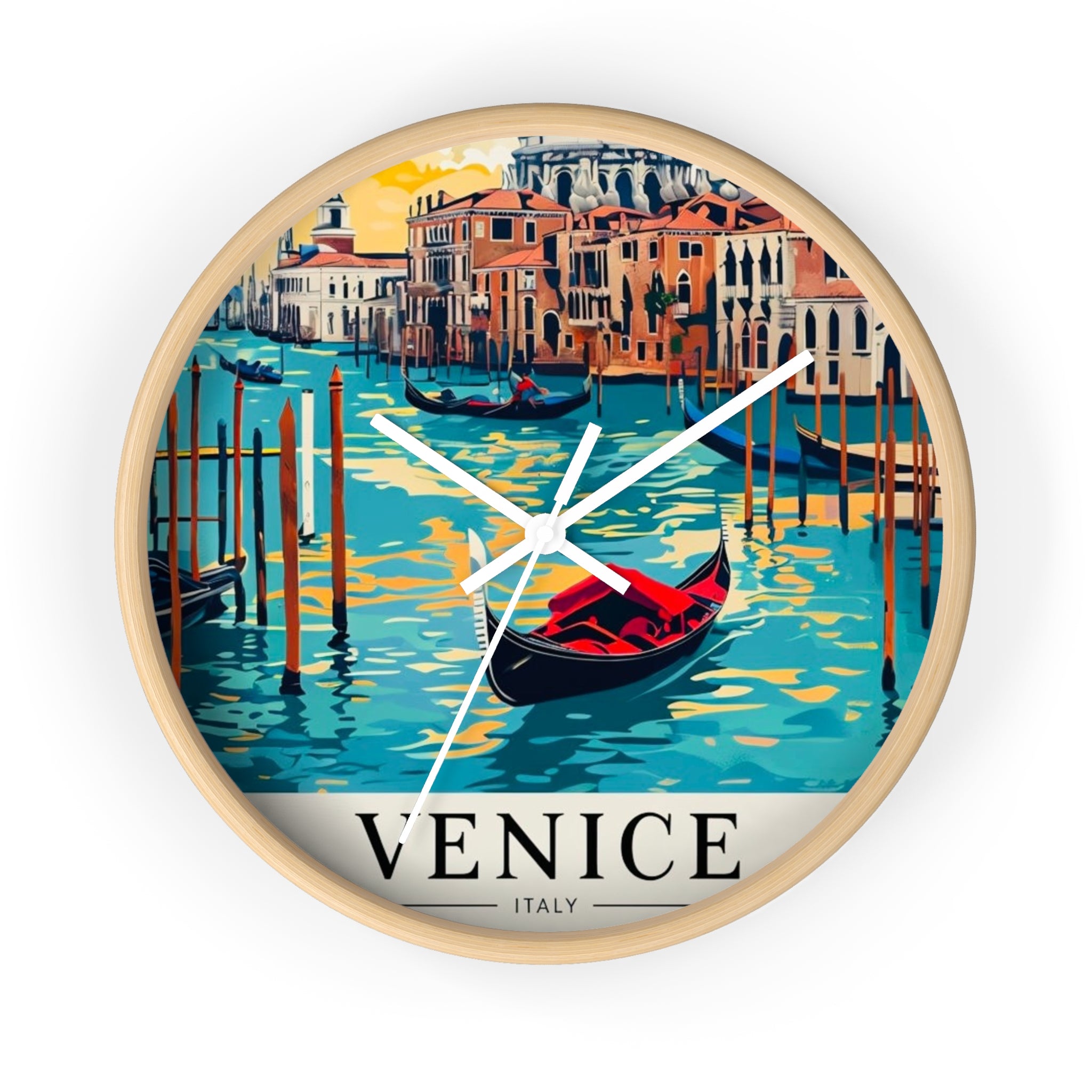 Venetian Wall Clock - Vintage Coastal Decor, Nautical Home Decoration, Gift for Travel Lovers, Clock for Beach House, Wall Art