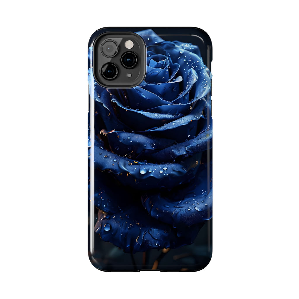 iPhone 17 Pro Max Tough Phone Case - Elegant Blue Rossy Design