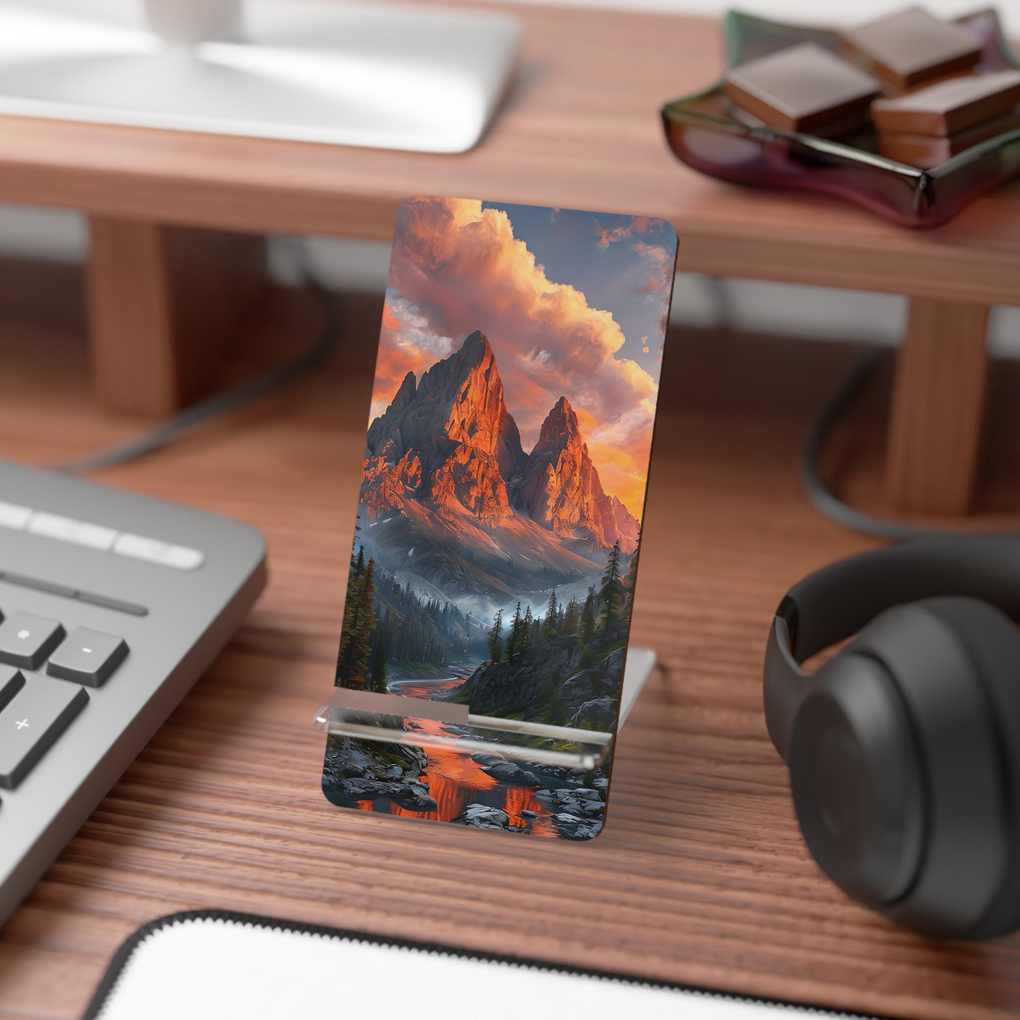 Mobile Display Stand for Smartphones - Stylish Phone Holder, Desk Organizer, Unique Gift, Tech Accessory, Home Decor