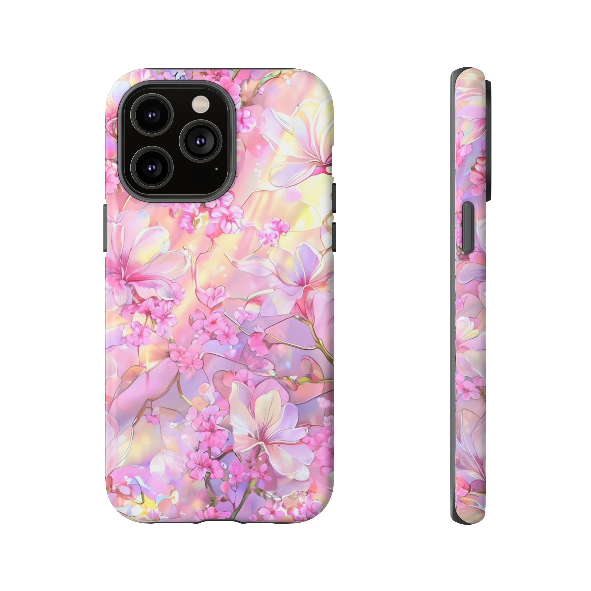 Floral Elegance Tough Phone Case – Dual-Layer Protection for iPhone 17/16/15 & Samsung | Glossy or Matte Finish | Morphesa