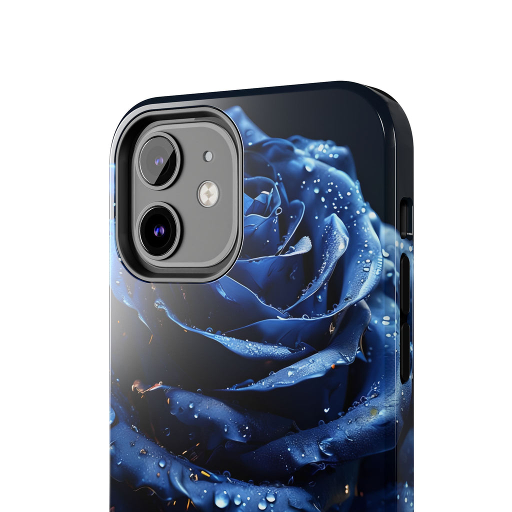 iPhone 17 Pro Max Tough Phone Case - Elegant Blue Rossy Design