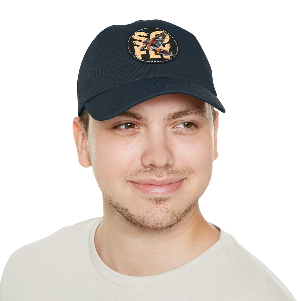 Stylish Dad Hat with Leather Patch, Casual Baseball Cap, Gift for Dads, Outdoor Accessory, Summer Fashion