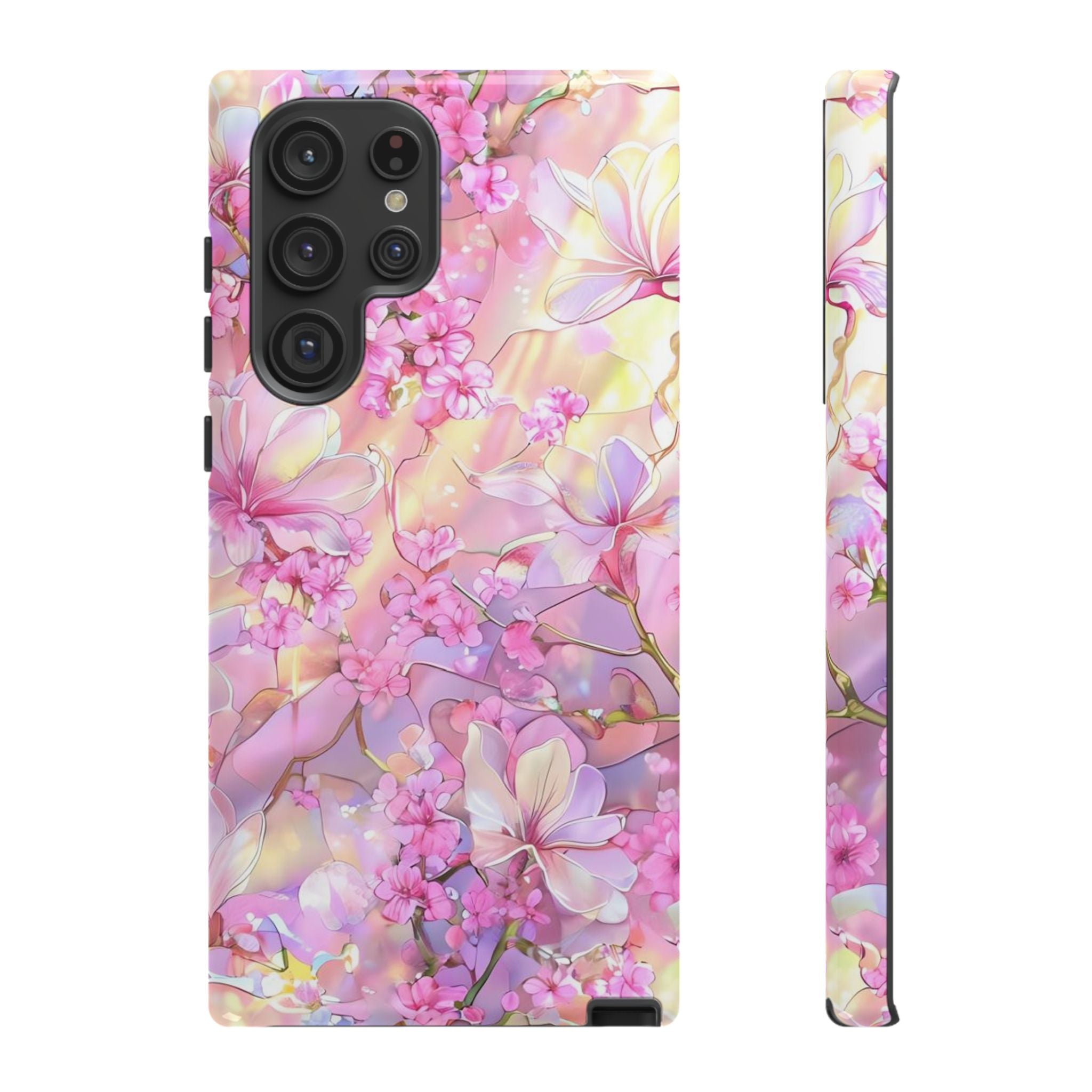 Floral Elegance Tough Phone Case – Dual-Layer Protection for iPhone 17/16/15 & Samsung | Glossy or Matte Finish | Morphesa