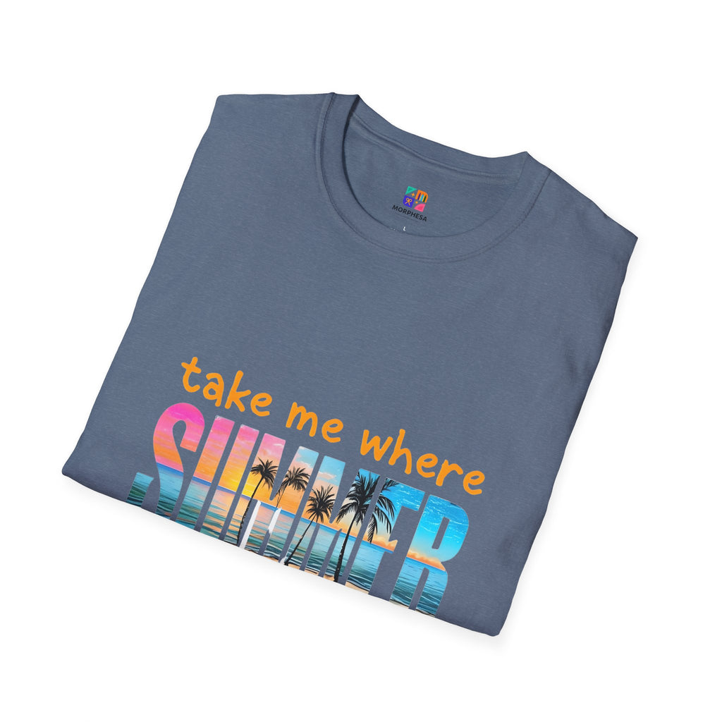 Summer Vibes Unisex T-Shirt | Take Me Where Summer Never Ends | Casual Wear, Vacation Shirt, Beach Tee, Gift Idea, Summer Collection