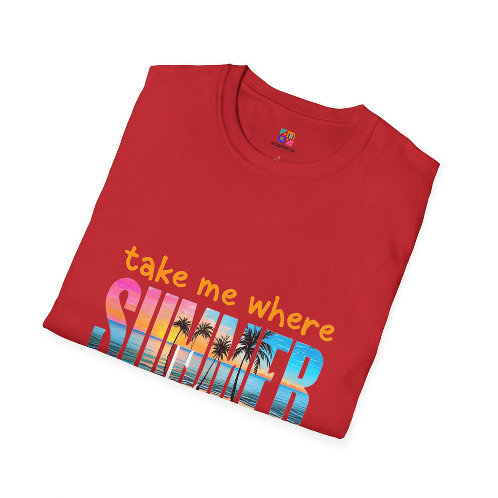 Summer Vibes Unisex T-Shirt | Take Me Where Summer Never Ends | Casual Wear, Vacation Shirt, Beach Tee, Gift Idea, Summer Collection