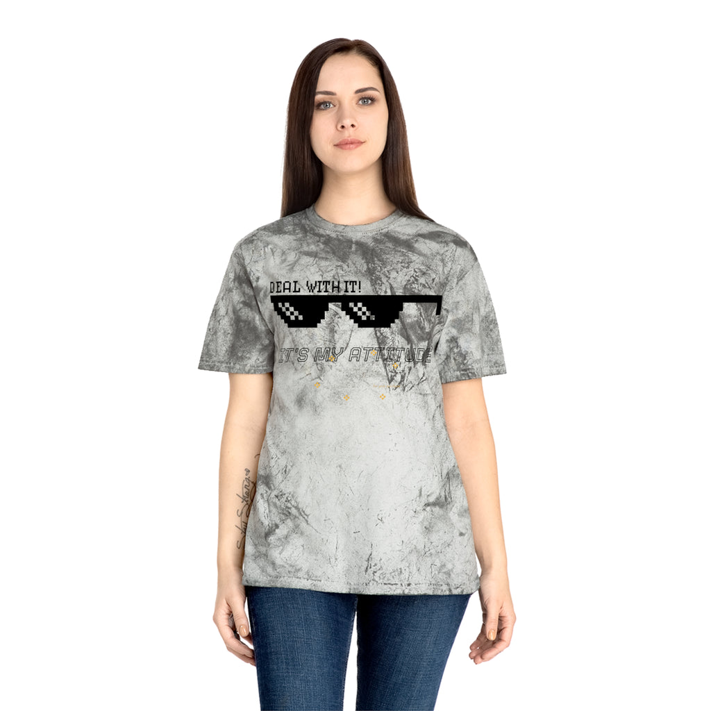 Deal With It Sunglasses Graphic Tee — "Deal With It! It’s My Attitude" Tie-Dye T-Shirt