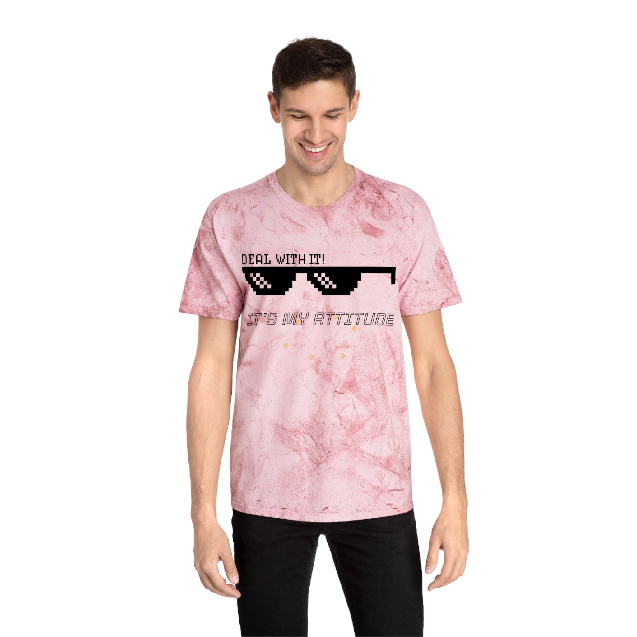 Deal With It Sunglasses Graphic Tee — "Deal With It! It’s My Attitude" Tie-Dye T-Shirt
