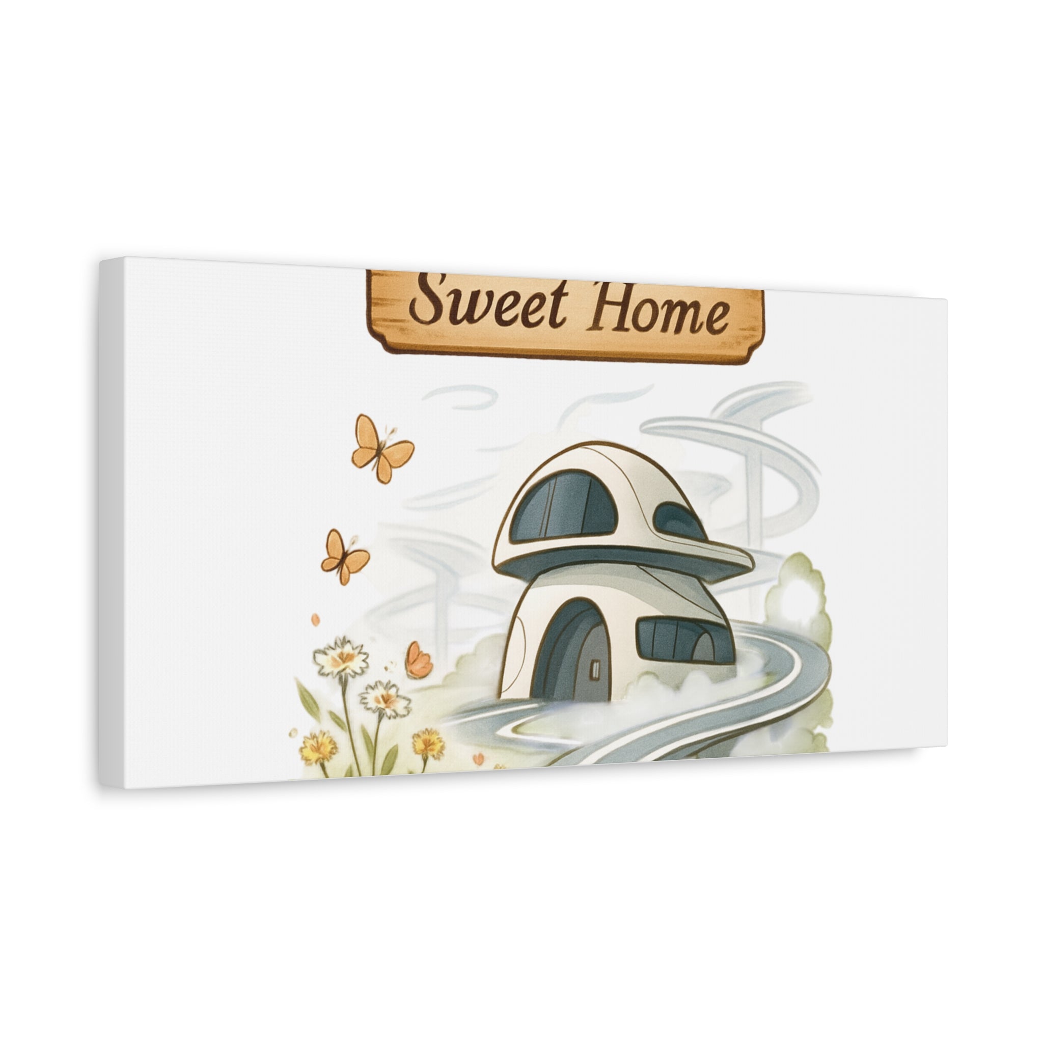 Home Sweet Home Canvas Wall Art — Cozy Cottage Matte Stretched Canvas