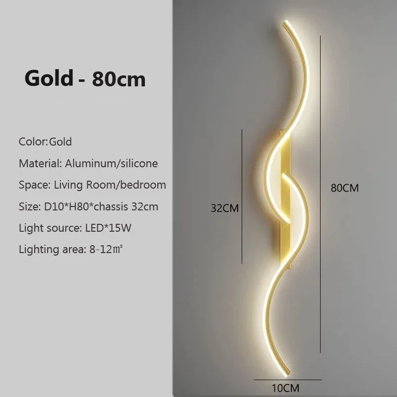 Illuminate Your Space with the Modern LED Wall Lamp - A Minimalist Touch for Your Bedroom, Living Room, or Study