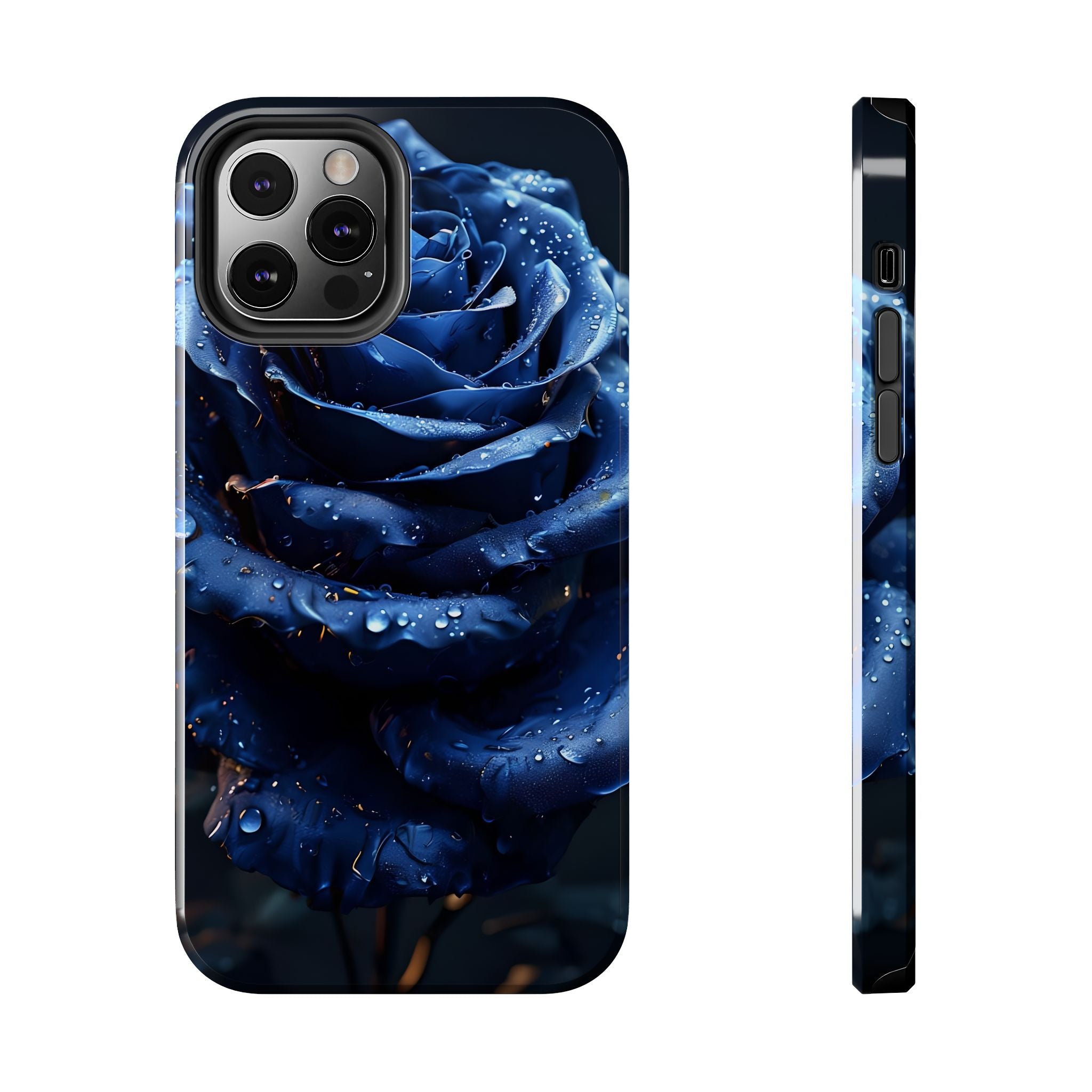 iPhone 17 Pro Max Tough Phone Case - Elegant Blue Rossy Design
