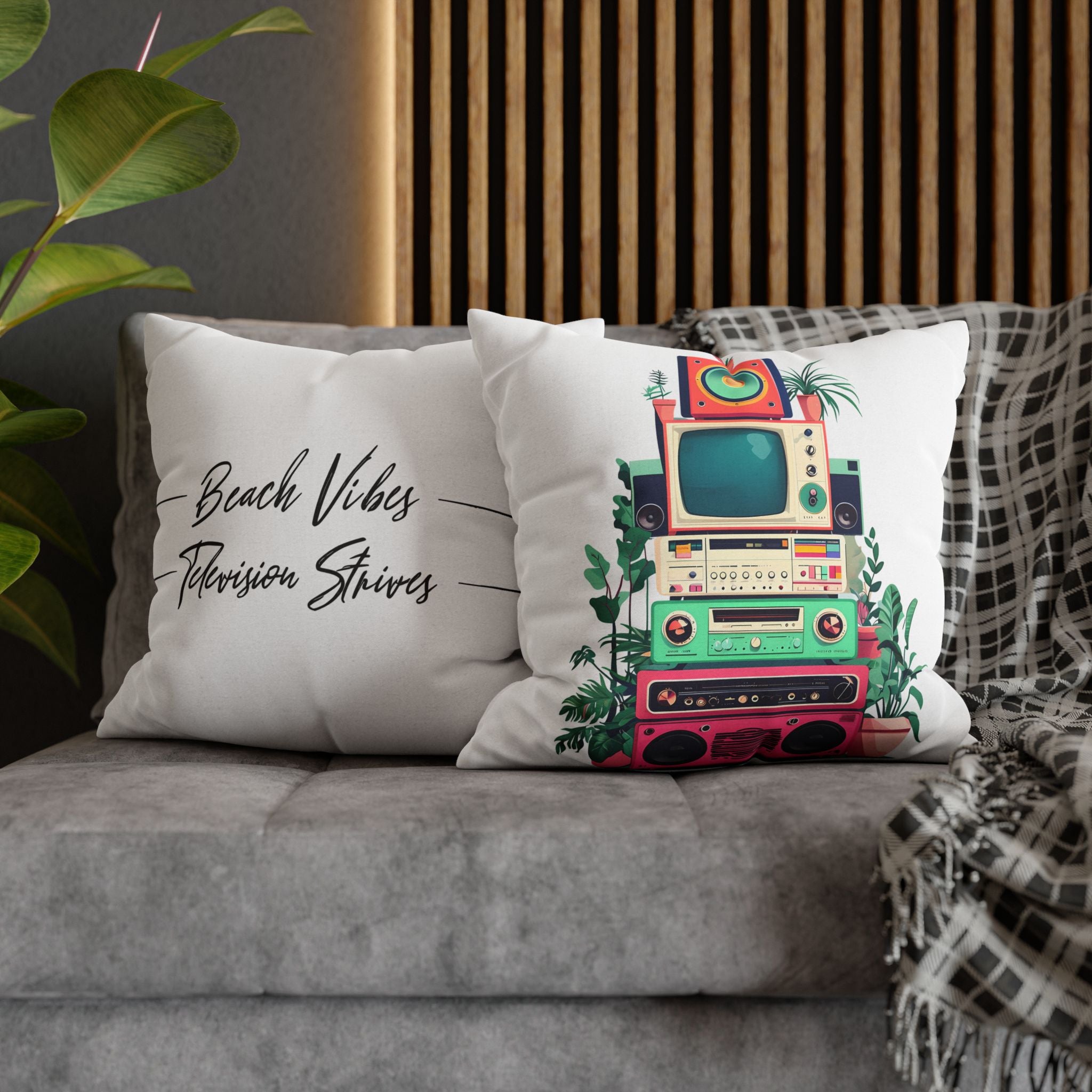 Spun Polyester Square Pillowcase